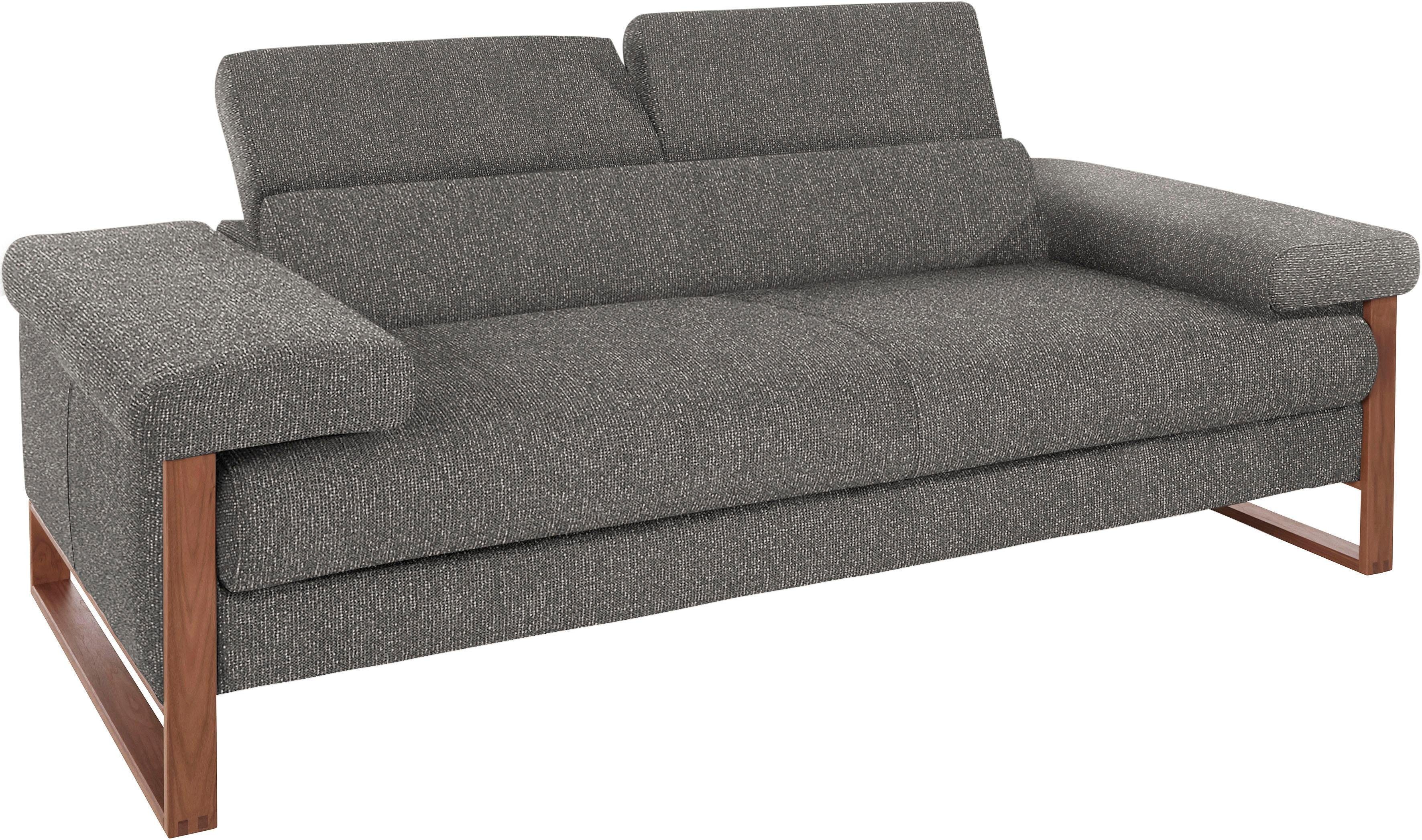 W.SCHILLIG 2-Sitzer finn, German Design Award 2016, Fußgestell Nussbaum natur, Breite 210 cm