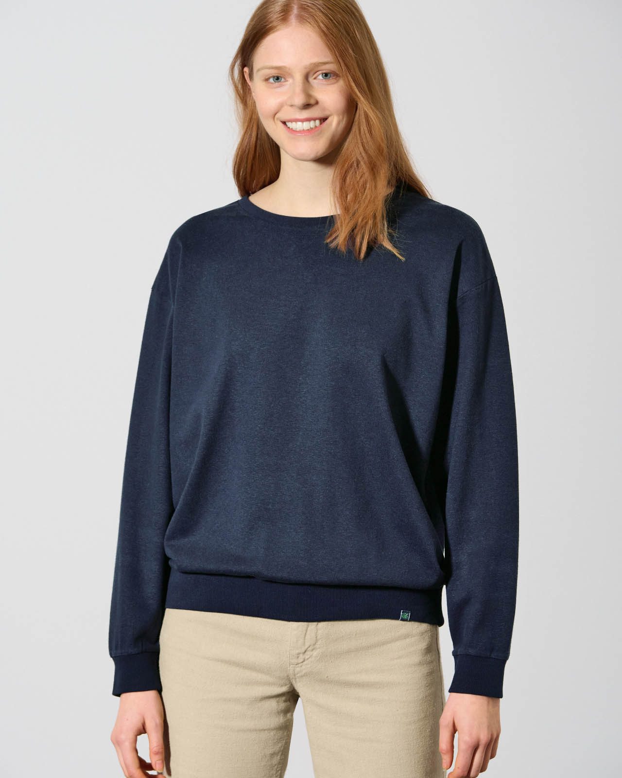 HempAge Langarmshirt Basic Sweatshirt Hanf/Biobaumwolle Casual Fit