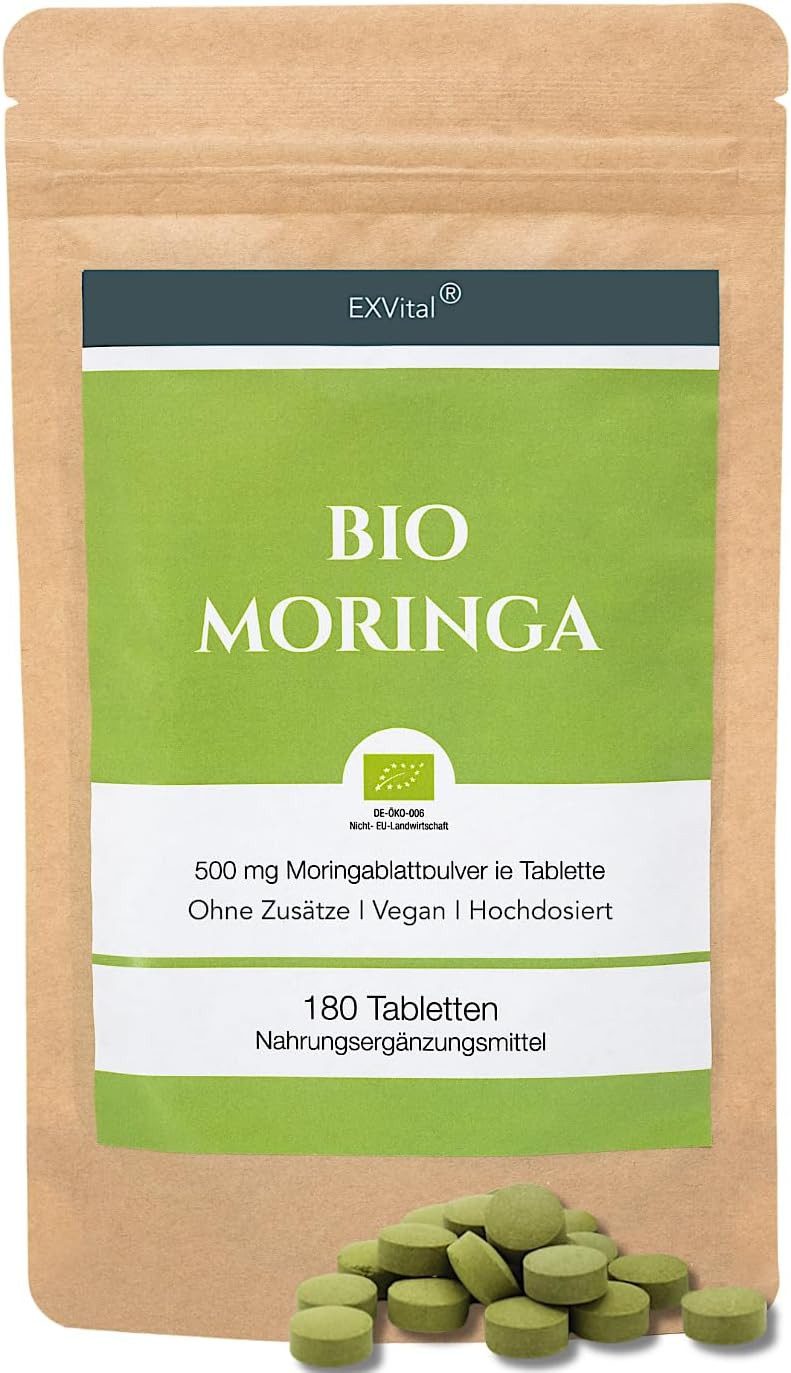 BIO Moringa Tabletten - 3000 mg Moringa Oleifera pro Tag Presslinge, 90 g