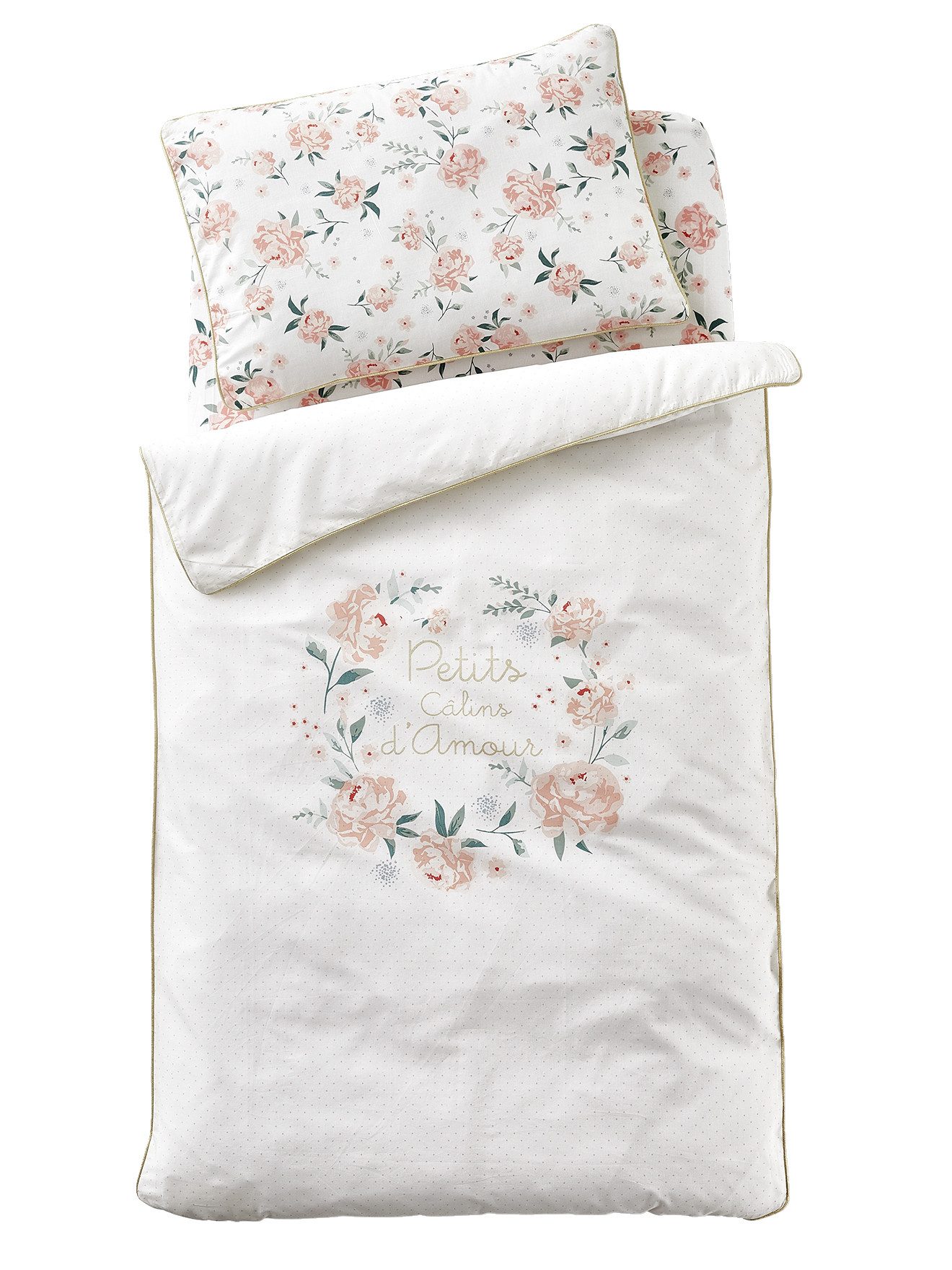 vertbaudet Bettbezug Baby Bettbezug ohne Kissenbezug ROSENTRAUM günstig online kaufen