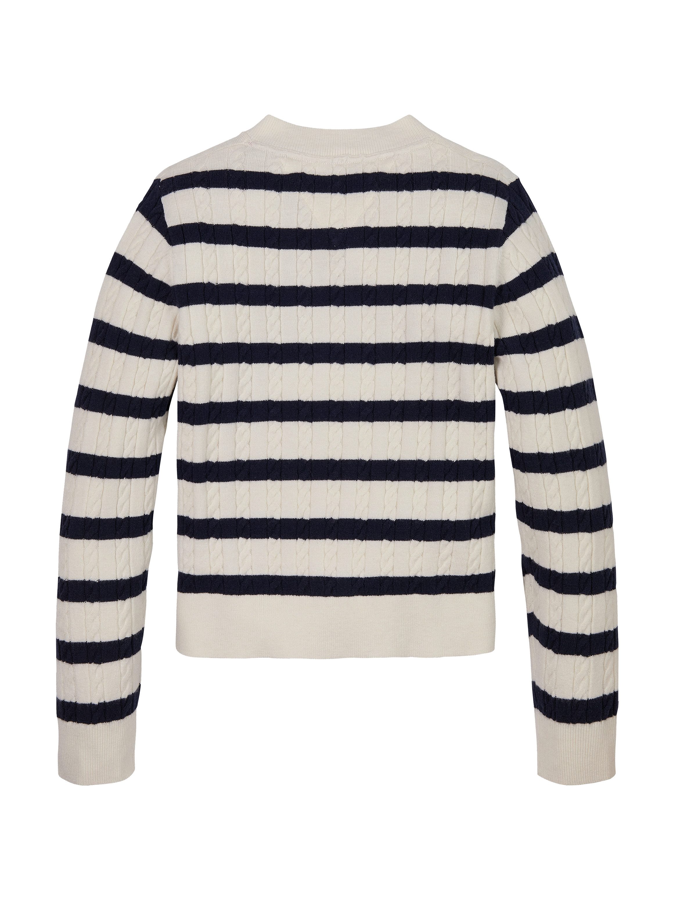 Tommy Hilfiger Strickjacke MINI CABLE CARDIGAN mit kleinem Zopfmuster