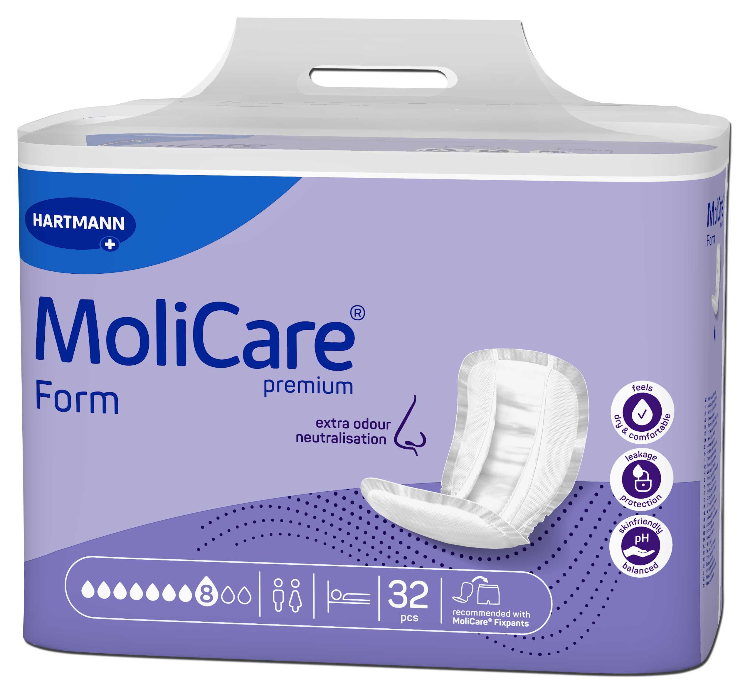PAUL HARTMANN AG Inkontinenz-Einlage Hartmann MoliCare® Premium Form 8 Tropfen (1x32 St
