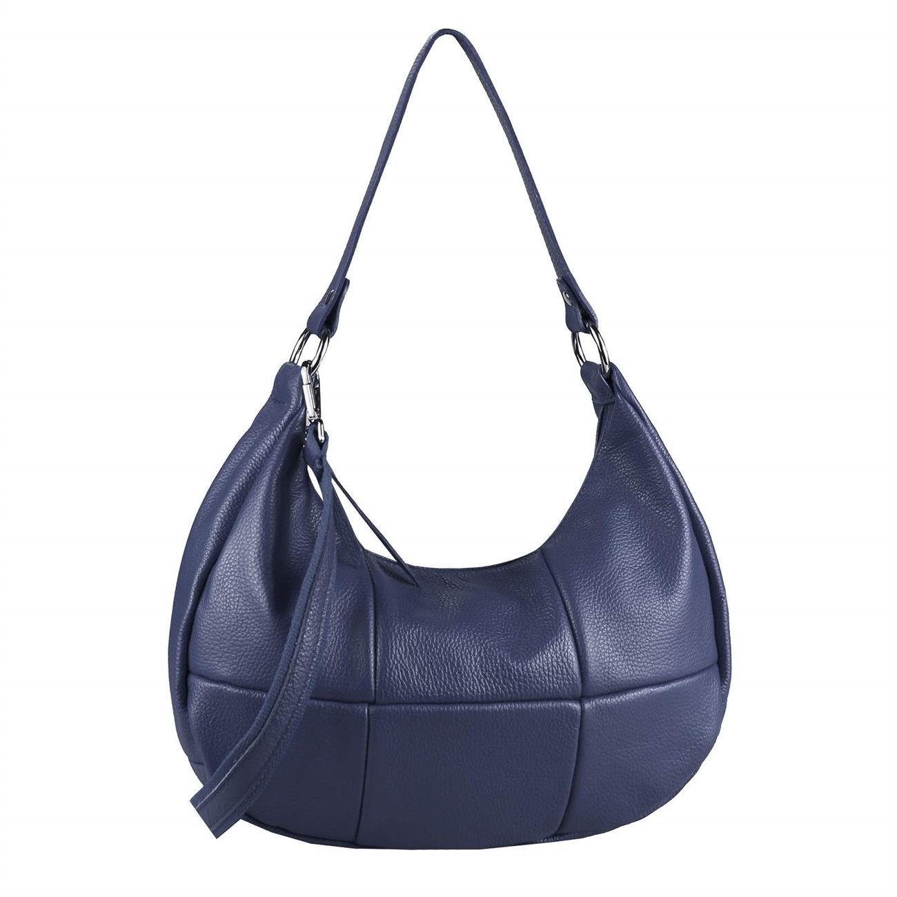 ITALYSHOP24 Schultertasche Made in Italy Damen Leder Tasche CrossOver, als Handtasche, Umhängetasche, Shopper tragbar