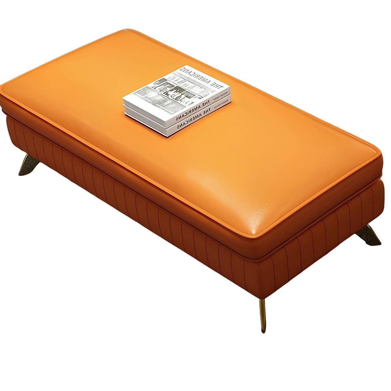 Xlmoebel Bank Polsterhocker in Orange mit modernem Design für das Wohnzimmer (1-St., Hocker), Hergestellt in Europa
