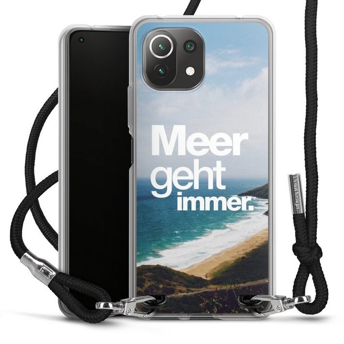 DeinDesign Handyhülle Meer Urlaub Sommer Meer geht immer Xiaomi Mi 11 Lite 5G Handykette Hülle mit Band Case zum Umhängen