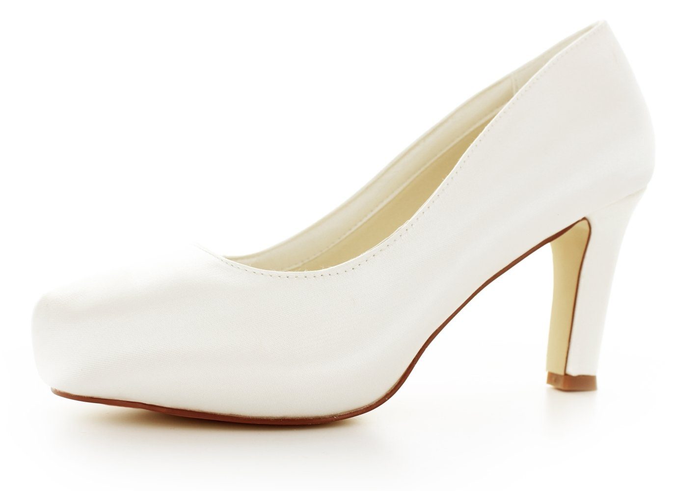 888 ivory - einfärbbare Satin-Brautschuhe Pumps