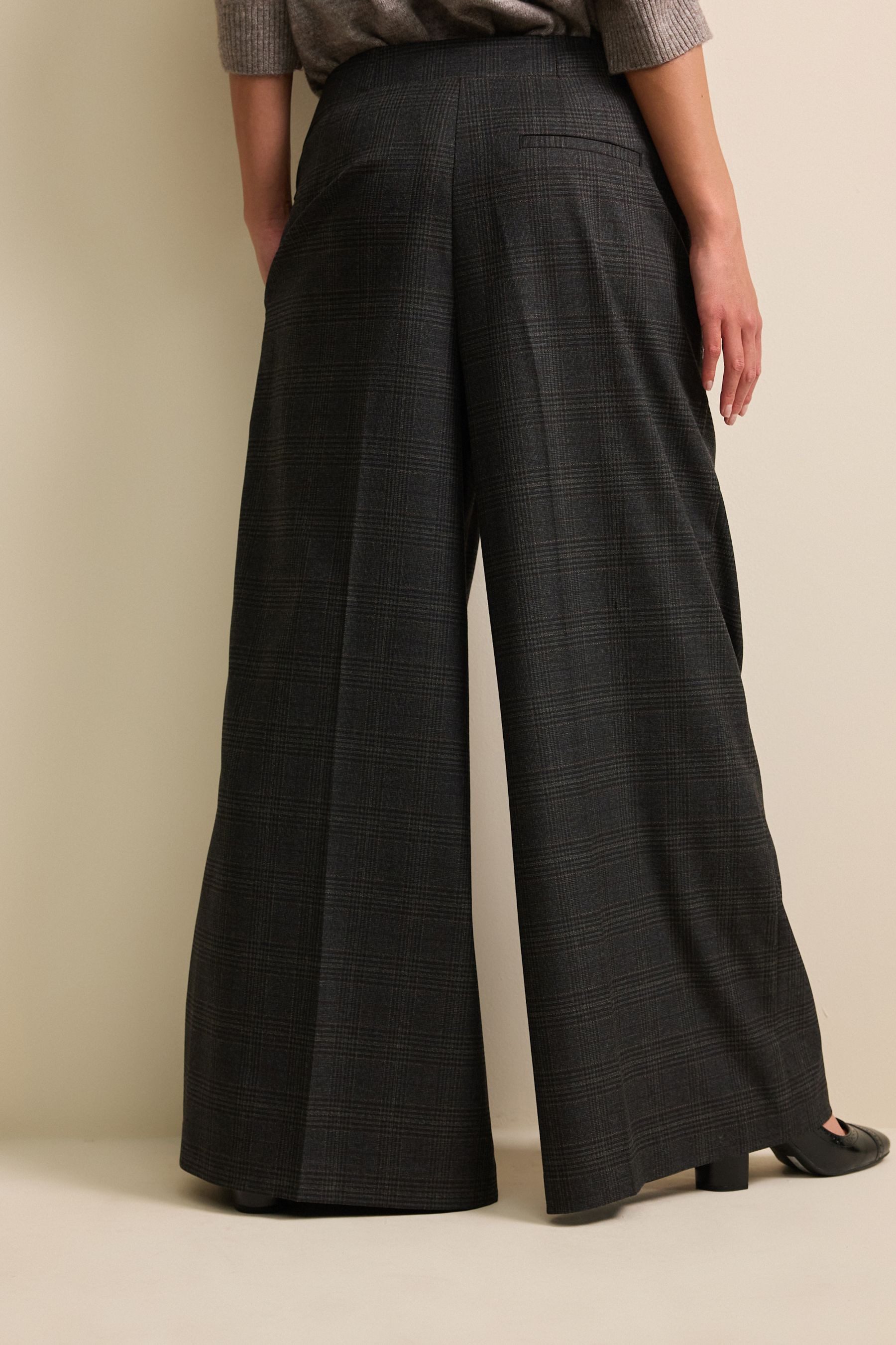Next Stoffhose Superweite Hose mit Karomuster, günstig online kaufen