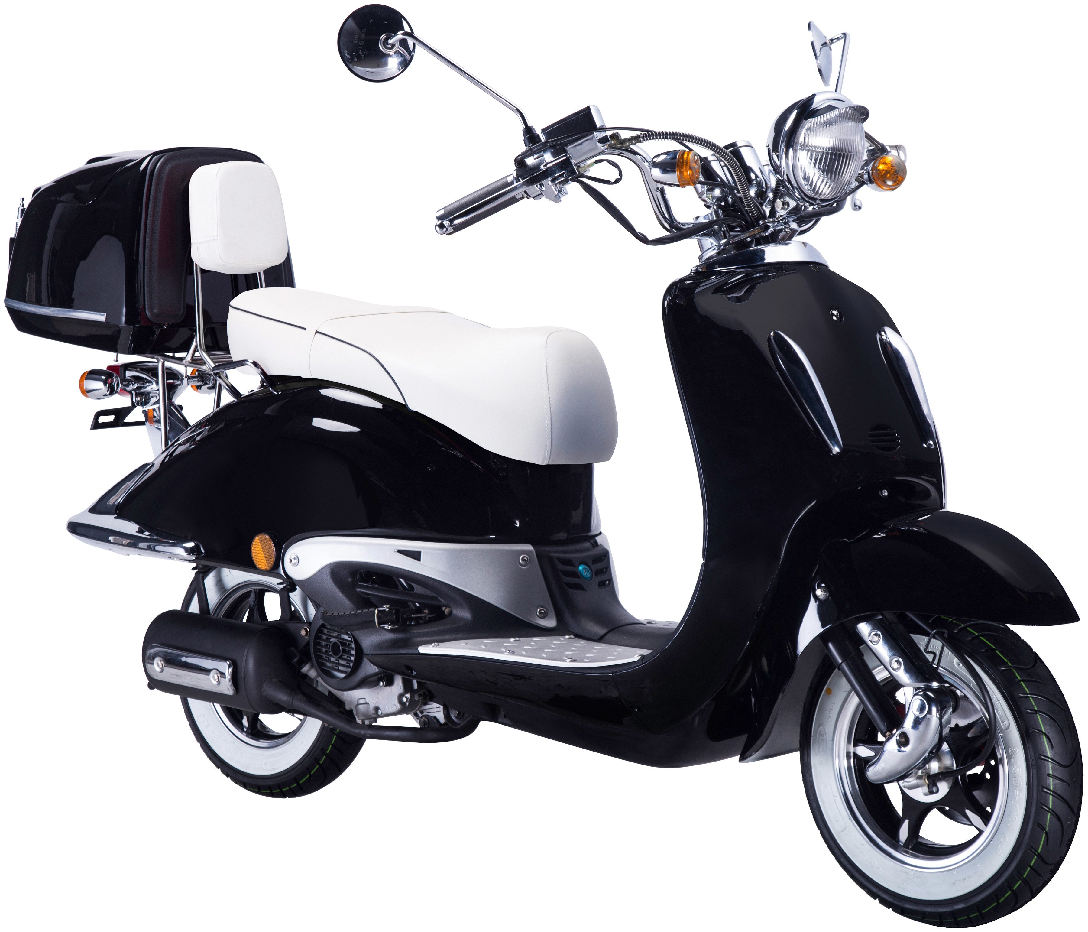 GT UNION Motorroller Strada 45, 49,5 ccm, 45 km/h, Euro 5, (Set, mit Topcase), Luftgekühlter Motor