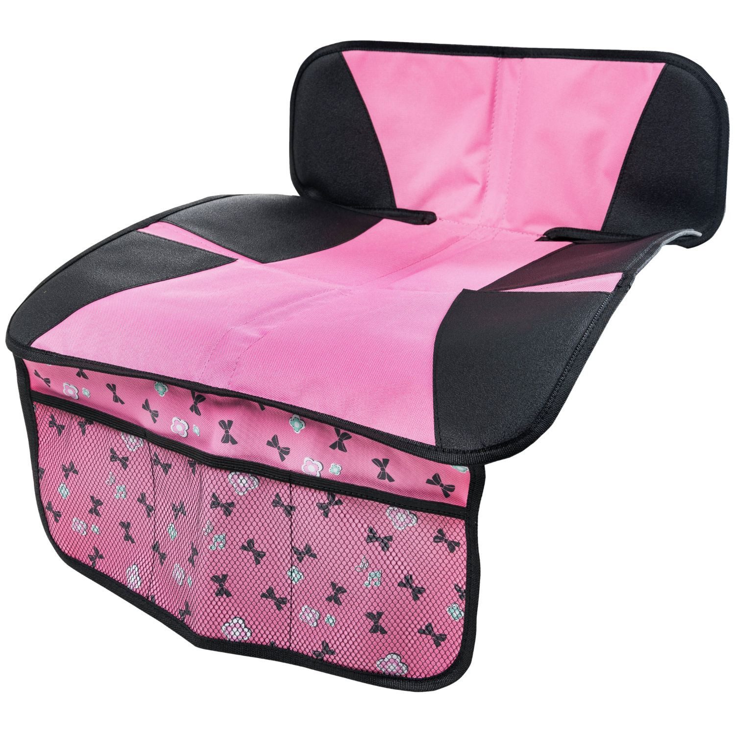 WALSER Kindersitzunterlage Schutz-Unterlage Schon-Bezug Kindersitz Pink, Set, 1-tlg., 1x Unterlage für Kindersitz, Auto Sitz-Schoner KFZ Autositz-Auflage Netzfächer Isofix geeignet