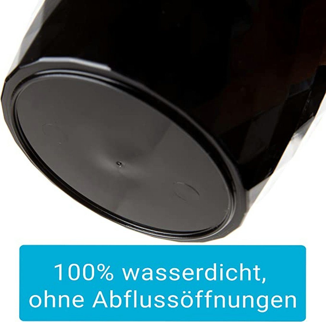 Centi Kräutertopf Set, schwarz (Oben) in Optik Facetten cm Blumentopf 3er Durchmesser 14 St), (3