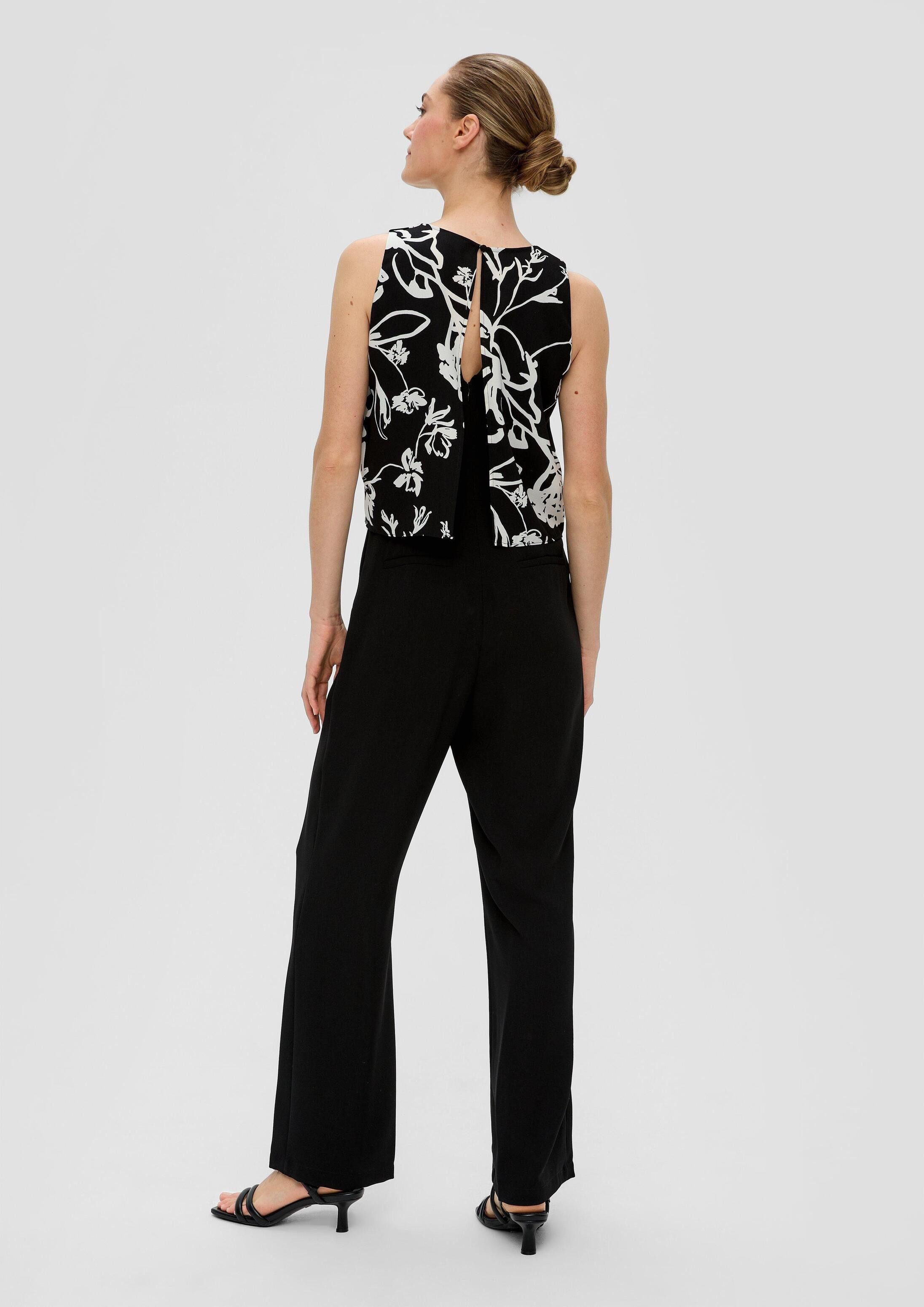 s.Oliver Jumpsuit Overall Jumpsuit aus Crêpe