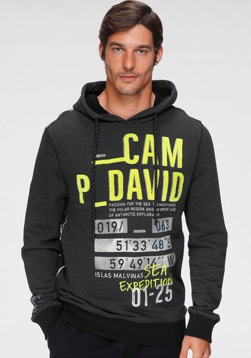 CAMP DAVID Kapuzensweatshirt mit großem Logoprint