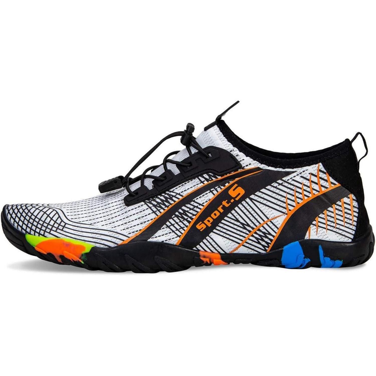 LuxusKollektion Strandschuhe Schwimmschuhe Aquaschuhe Damen Herren 41 EU Weiße Orange Wasserschuh