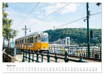 CALVENDO Wandkalender Budapest - Ungarns einzigartige Hauptstadt an der Donau. (Premium, hochwertiger DIN A2 Wandkalender 2023, Kunstdruck in Hochglanz)