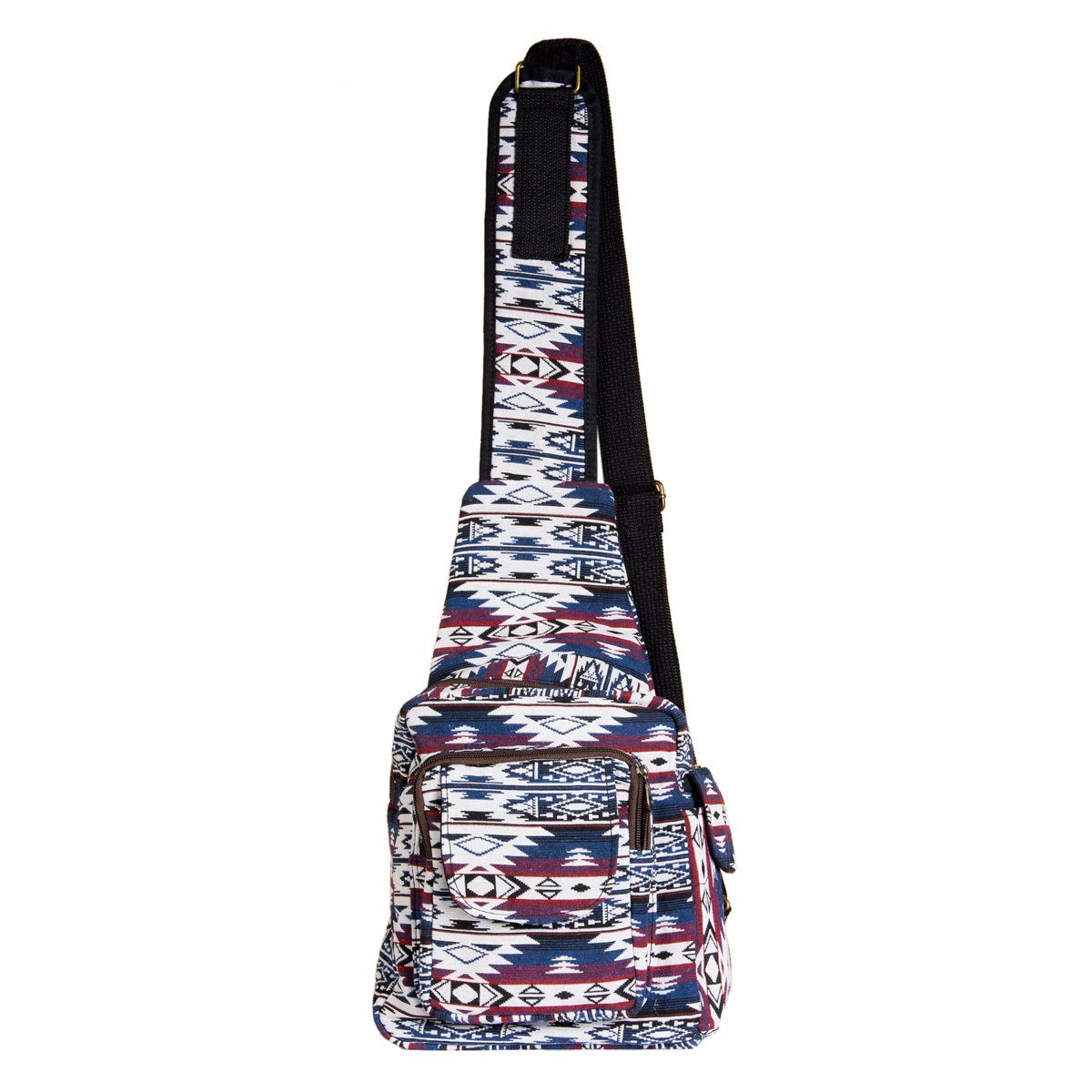 PANASIAM Umhängetasche Schultertasche Webdesign auch wie ein kleiner Rucksack auf einer, Schulter tragbar aus fester Baumwolle kleine Handtasche Freizeittasche WOV15