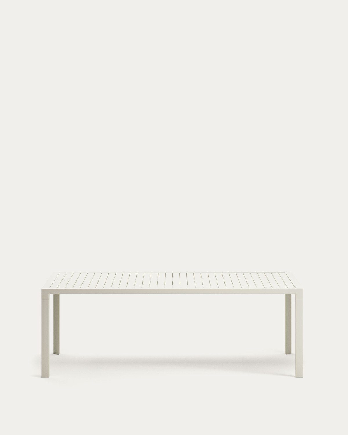 Natur24 Esstisch Gartentisch Culip 220 x 100 x 75 cm Aluminium Weiß Tisch Esstisch
