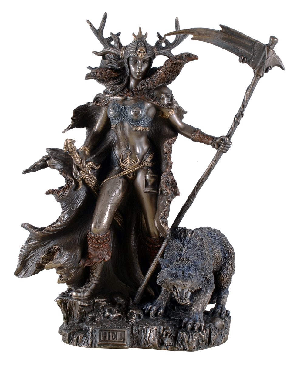 Vogler direct Gmbh Dekofigur Hel, germanische Göttin der Unterwelt mit Sichel by Veronese, von Hand bronziert | Dekofiguren