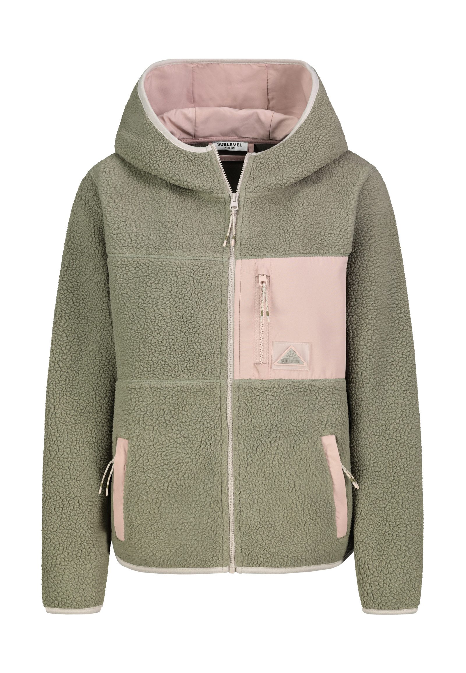 SUBLEVEL Fleecejacke Damen Outdoorfleecejacke mit Brusttasche und Kapuz Out günstig online kaufen