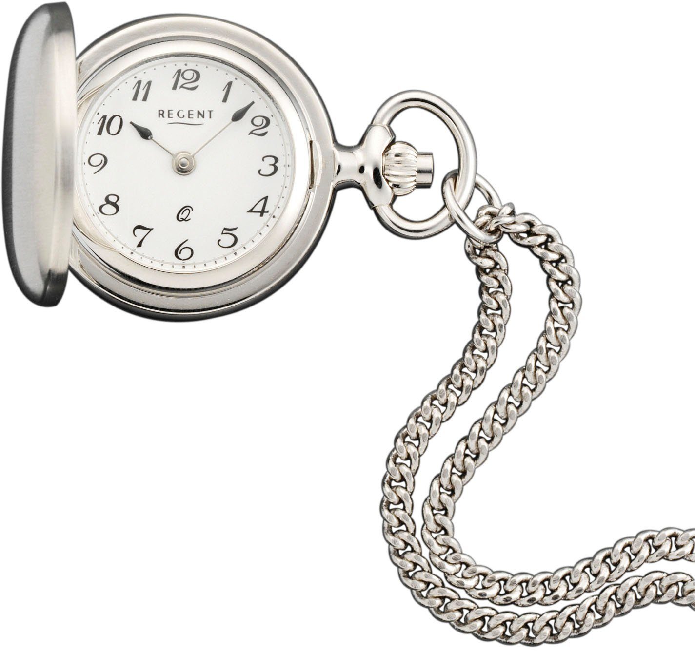 Regent Kettenuhr P760-32777749, (Set, 2-tlg., mit Kette), Quarzuhr, Damenuhr, Kette, Acrylglas