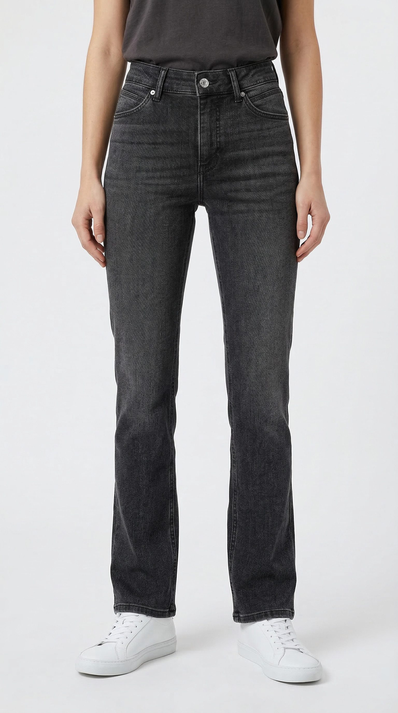 MAC Straight-Jeans MACMELANIE Sportives Naht-Detail am Tascheneingriff