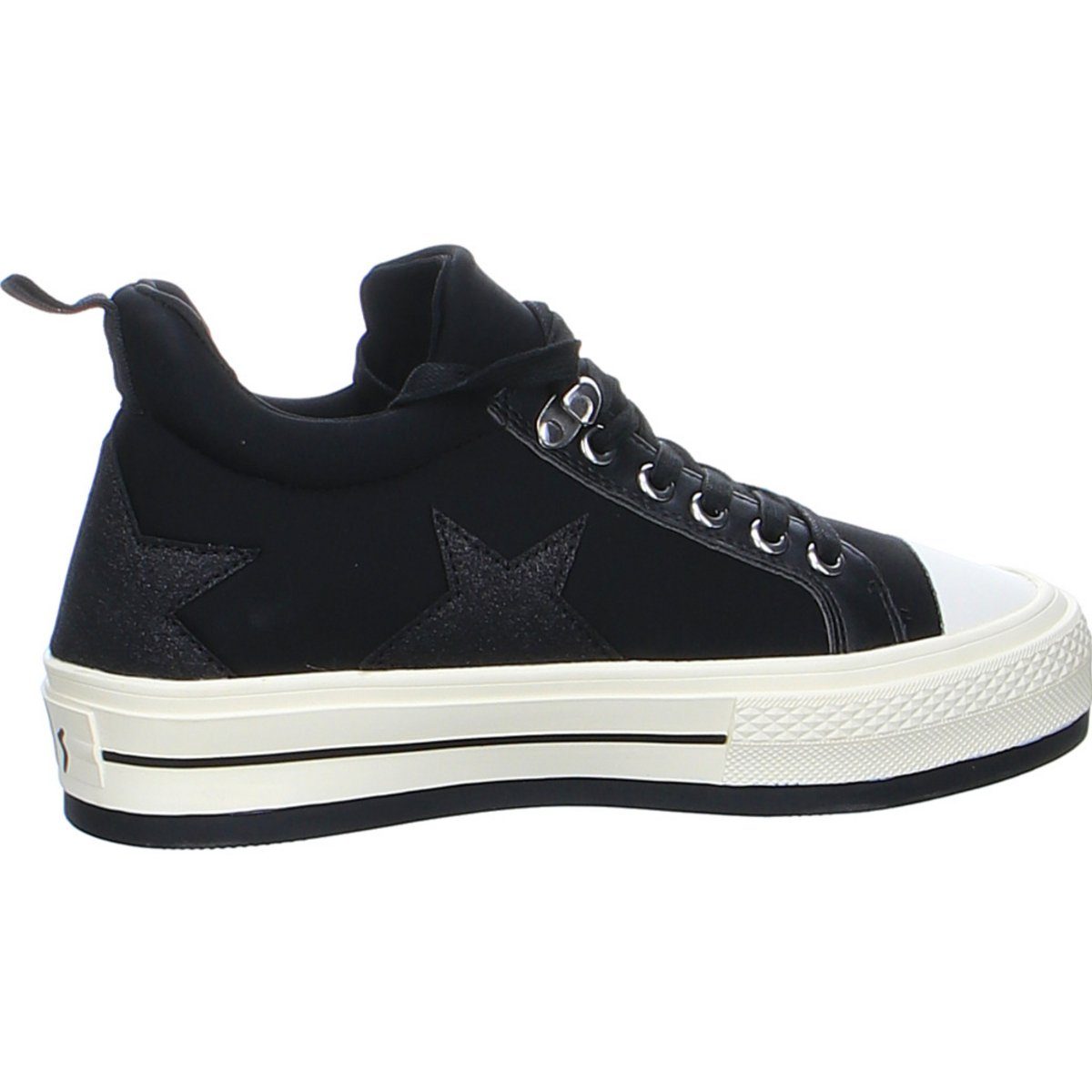 Freizeit Schnürer für Damen in schwarz Schnürschuh