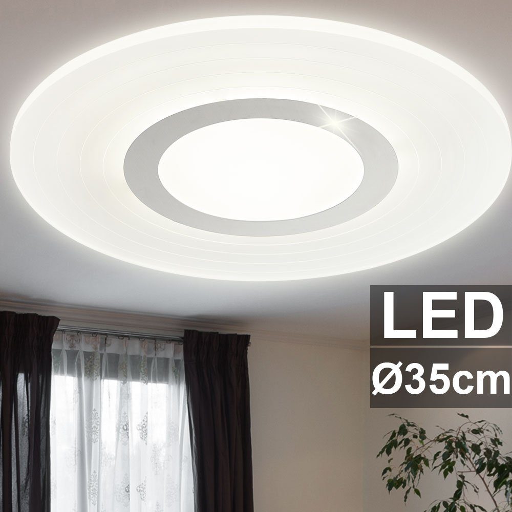 Globo LED Deckenleuchte, LED-Leuchtmittel fest verbaut, Neutralweiß, Deckenleuchte Lampe Wohnzimmerleuchte Rundleuchte Schlafzimmer, Metall