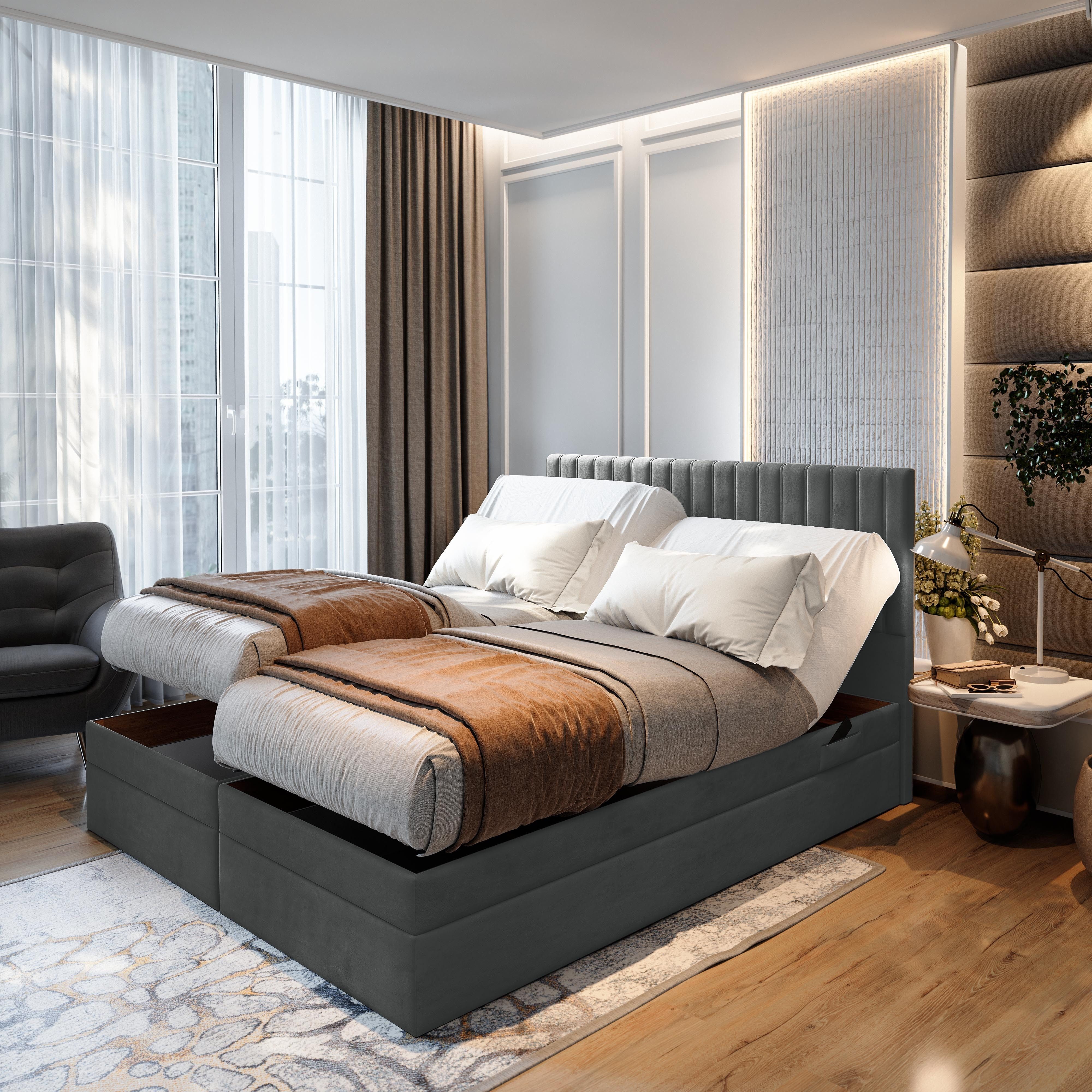 TRADA Boxspringbett ADELE mit Taschenmatratze & Topper 180x200 cm (Set, Bet günstig online kaufen