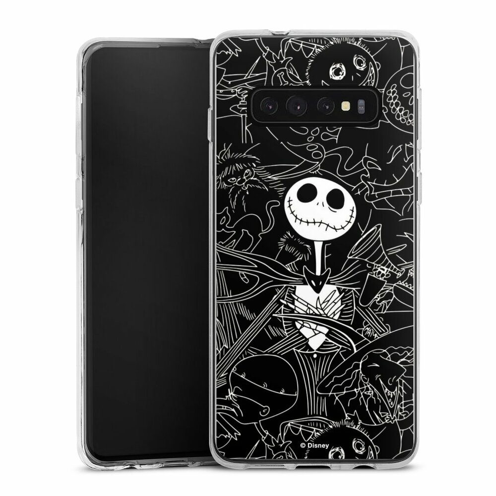 DeinDesign Handyhülle Halloween Disney Nightmare Before Christmas, Samsung Galaxy S10 Plus Silikon Hülle Bumper Case Handy Schutzhülle