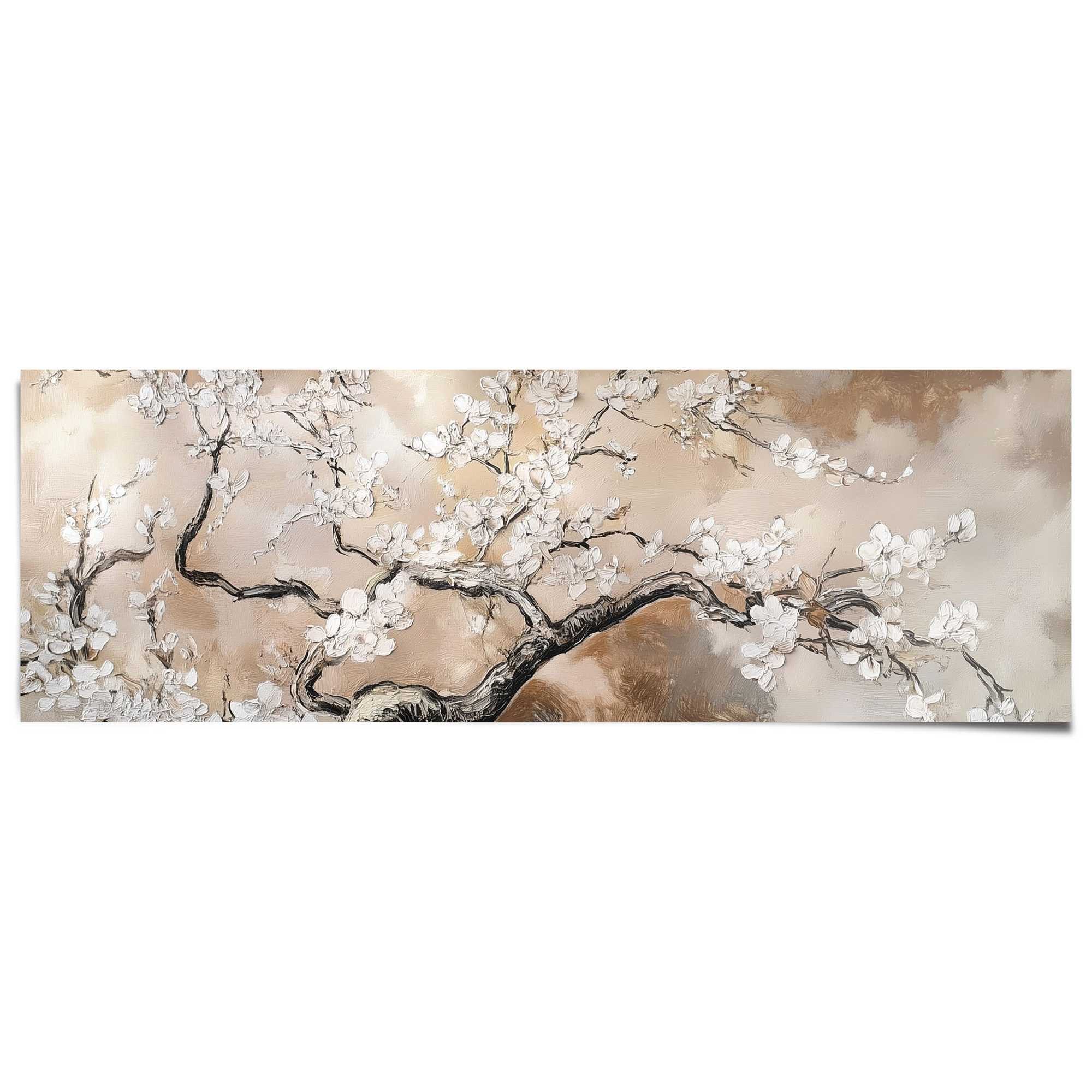 Reinders! Poster Rustikale Blumen, Wohnzimmer - Beige - 170 gr. Papier - Bl günstig online kaufen