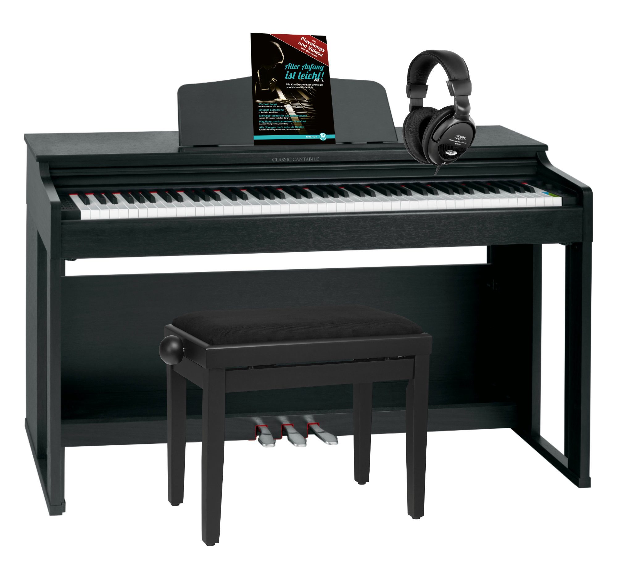 Digitalpiano DP-230 E-Piano - 88 Tasten mit Hammermechanik - USB, Audio und MIDI