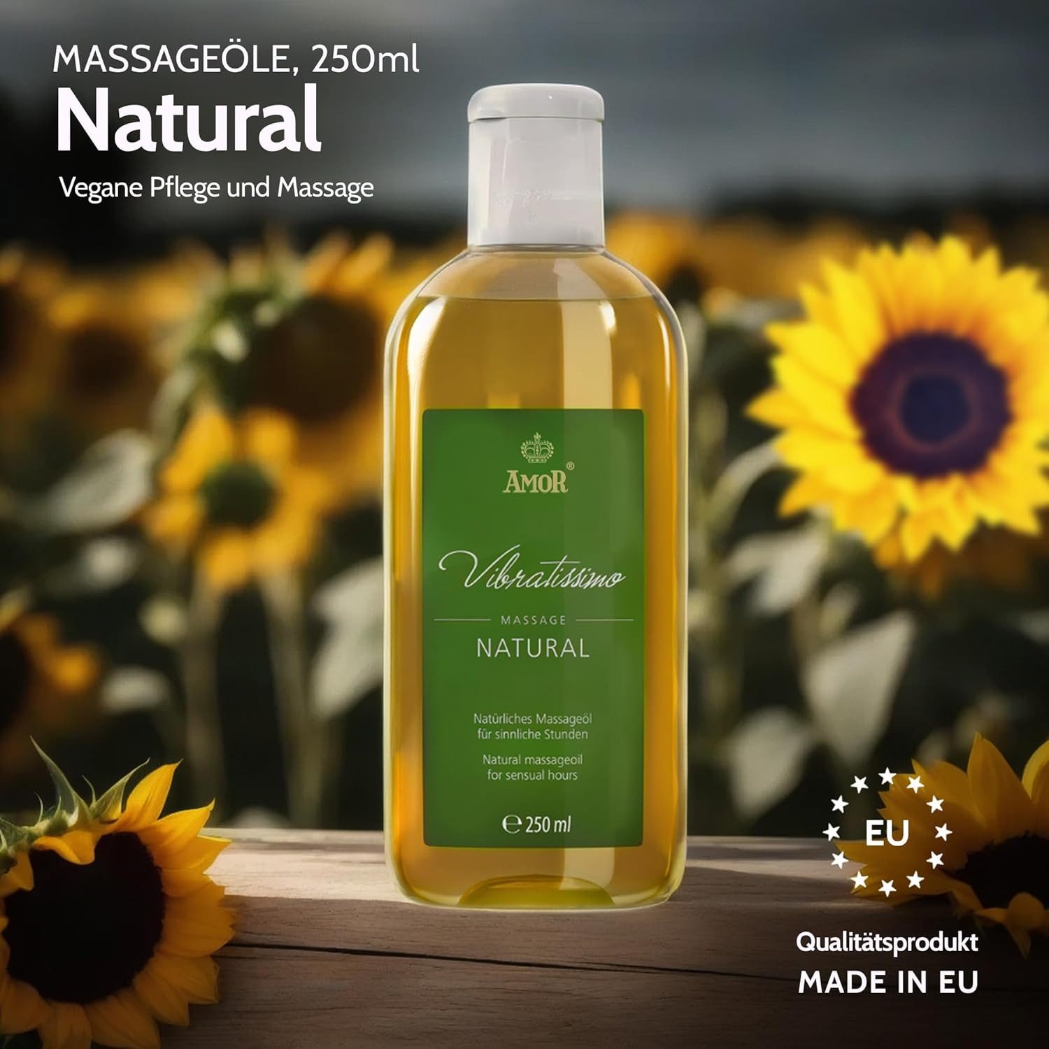 Vibratissimo Massageöl Desire Jump, Natural, Inspiration, verschiedene Aromen für entspannende Stunden
