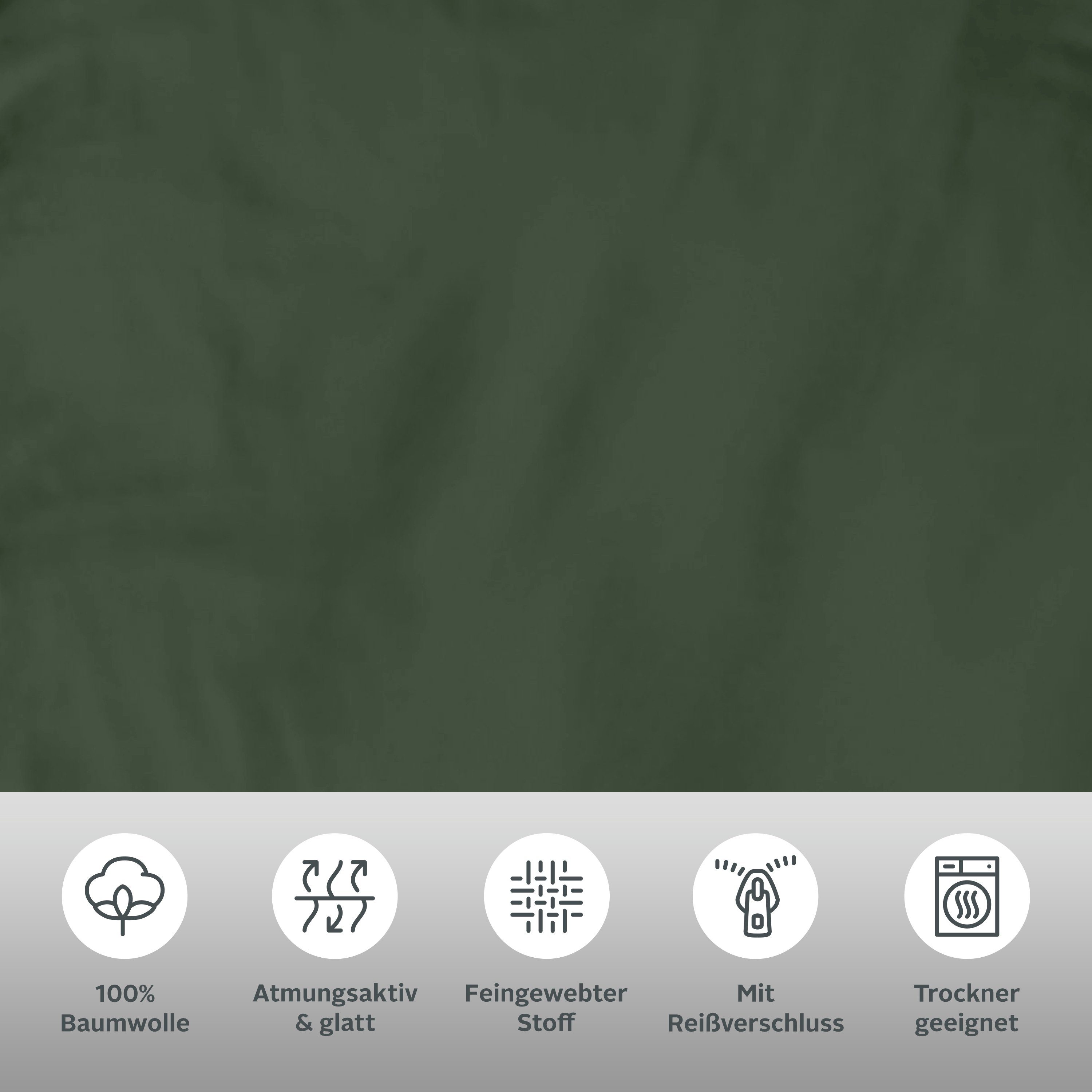 OTTO home Bettwäsche Mila in 135x200, 155x220 oder 200x200 cm, Mako-Satin, 2 teilig, Mako-Satin, Bettwäsche aus Baumwolle, unifarbene Bettwäsche