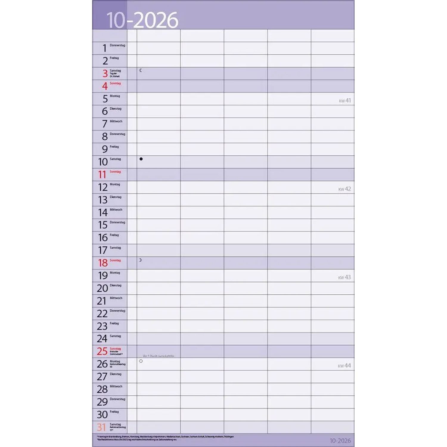 Korsch Verlag Wandkalender Familientimer 18 Monate 2027/2028 – Bild 2 von 5