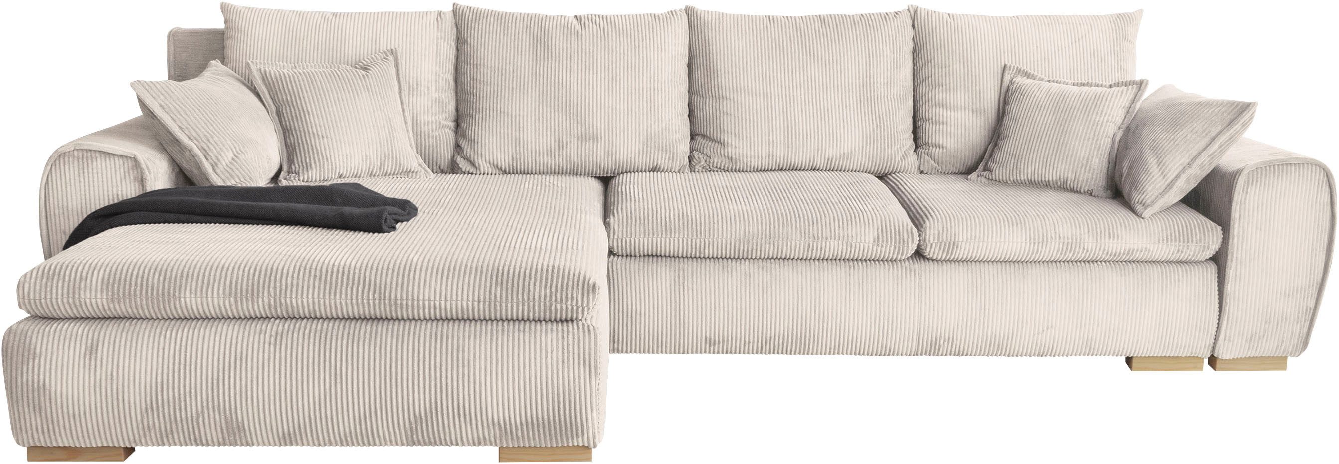 Home affaire Ecksofa Katja L-Form, Cord günstig online kaufen