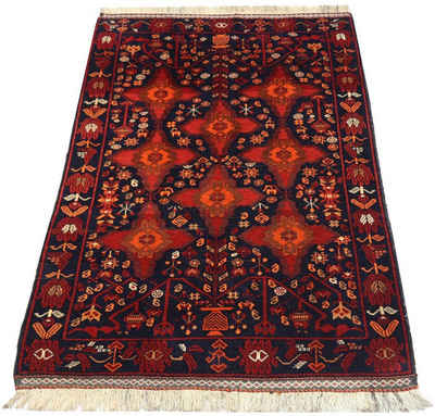 Wollteppich »Afghan Durchgemustert Rosso 172 x 100 cm«, morgenland, rechteckig, Höhe 0,7 mm, Handgeknüpft
