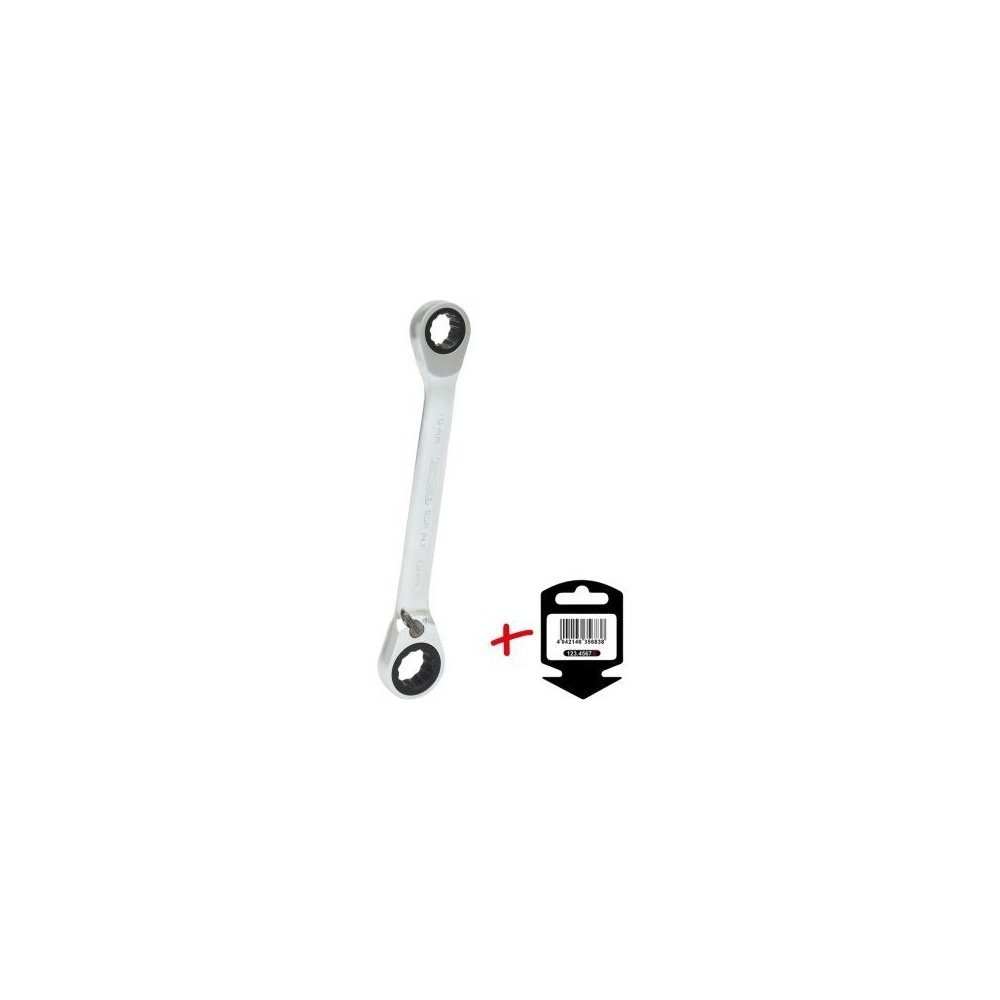 KS Tools Ringschlüssel GEARplus Doppel-Ratschenringschlüssel 503.4574-E, 503.4574-E