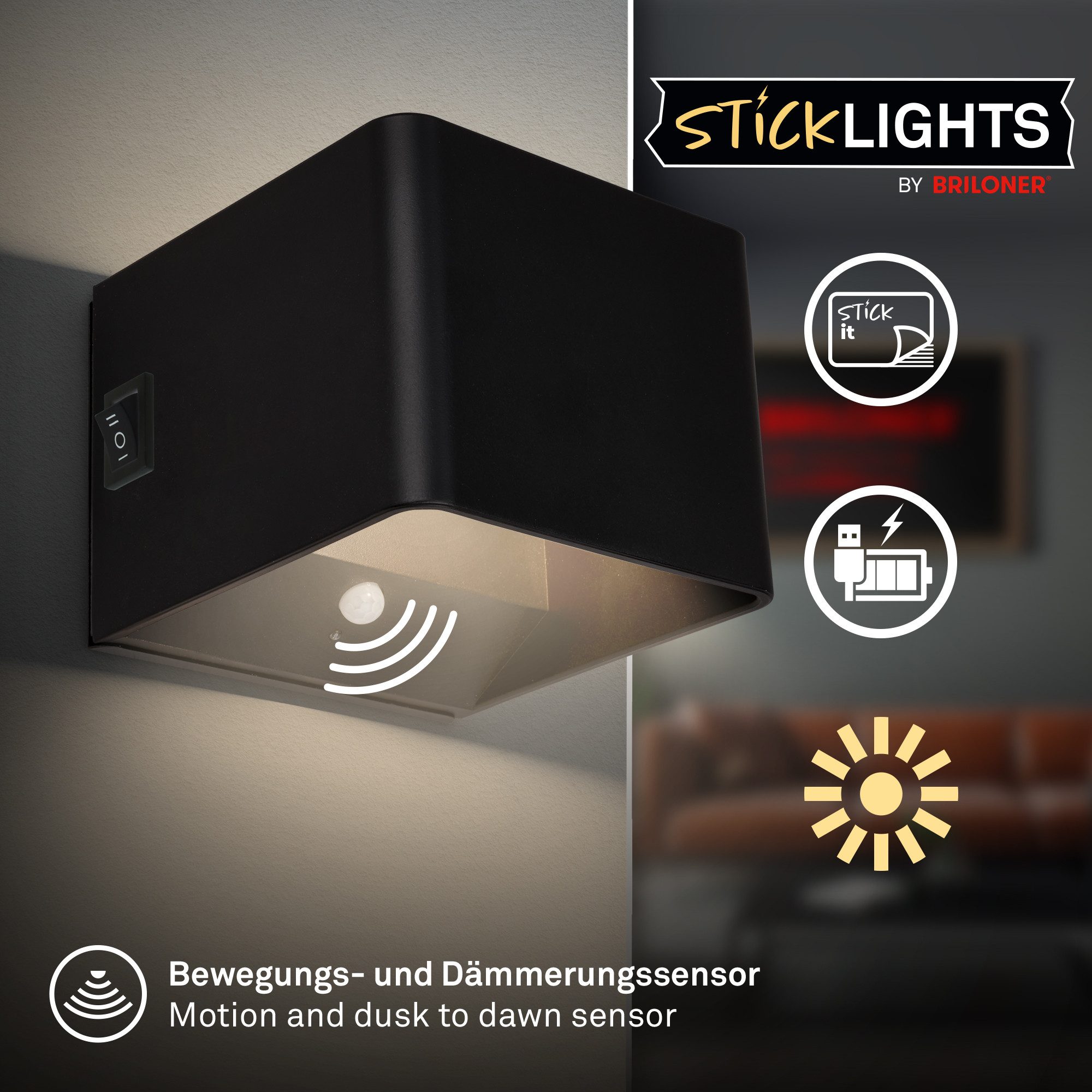 Briloner Leuchten LED Wandleuchte BARRO, LED fest integriert