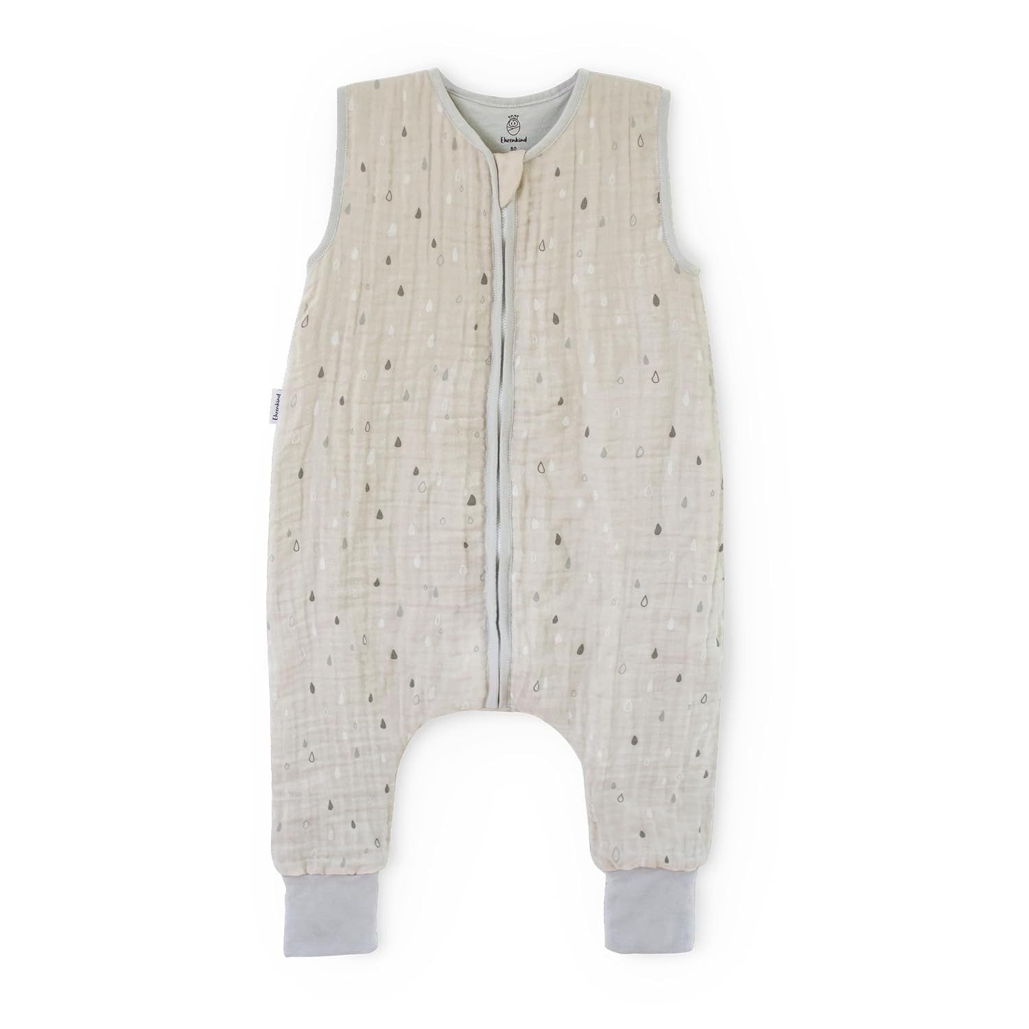Babyschlafsack aus Musselin, Premium Schlafsack mit Füßen