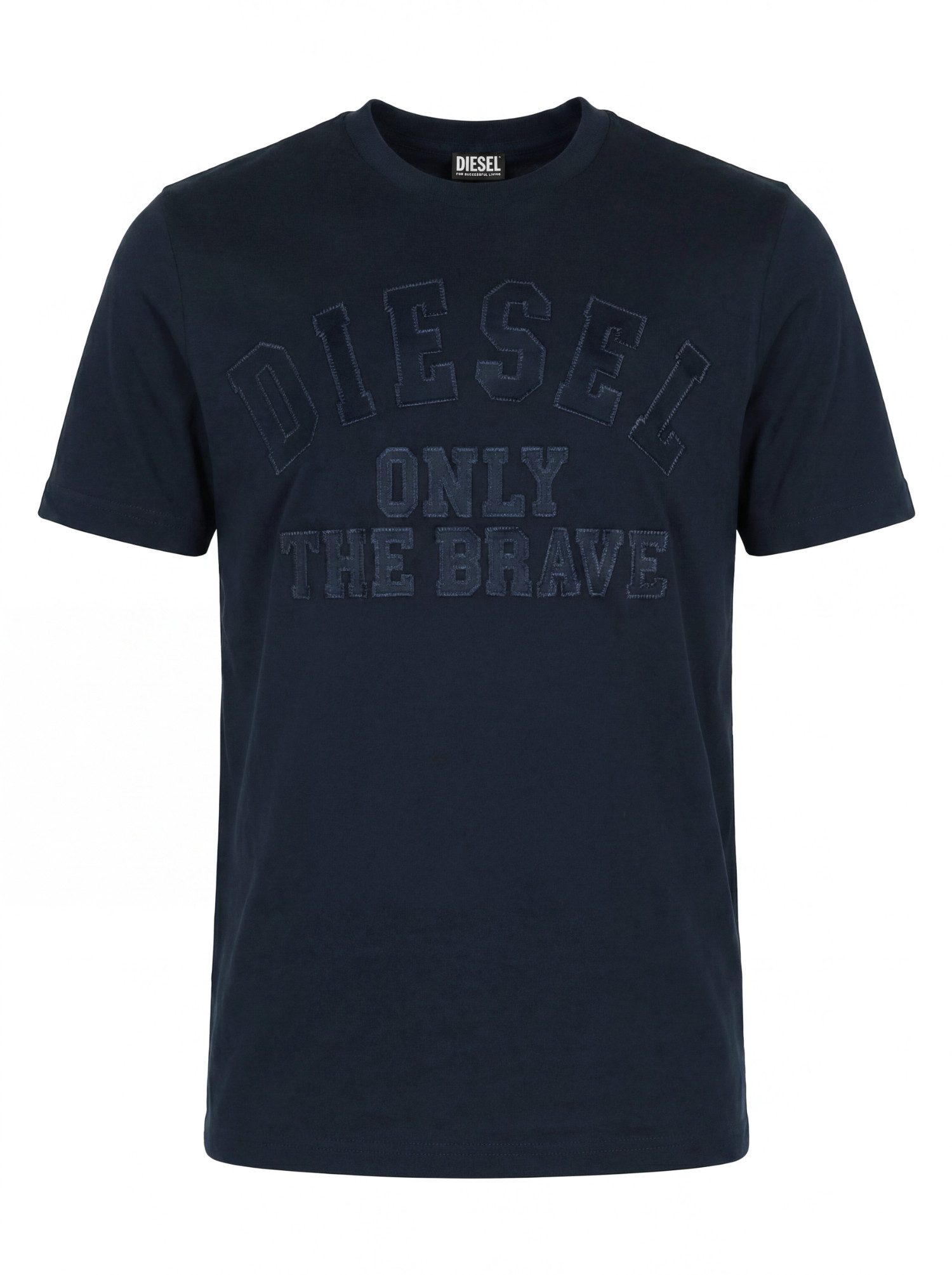 Diesel Rundhalsshirt aufgenähte Logo-Applikation - T-JUST 250216