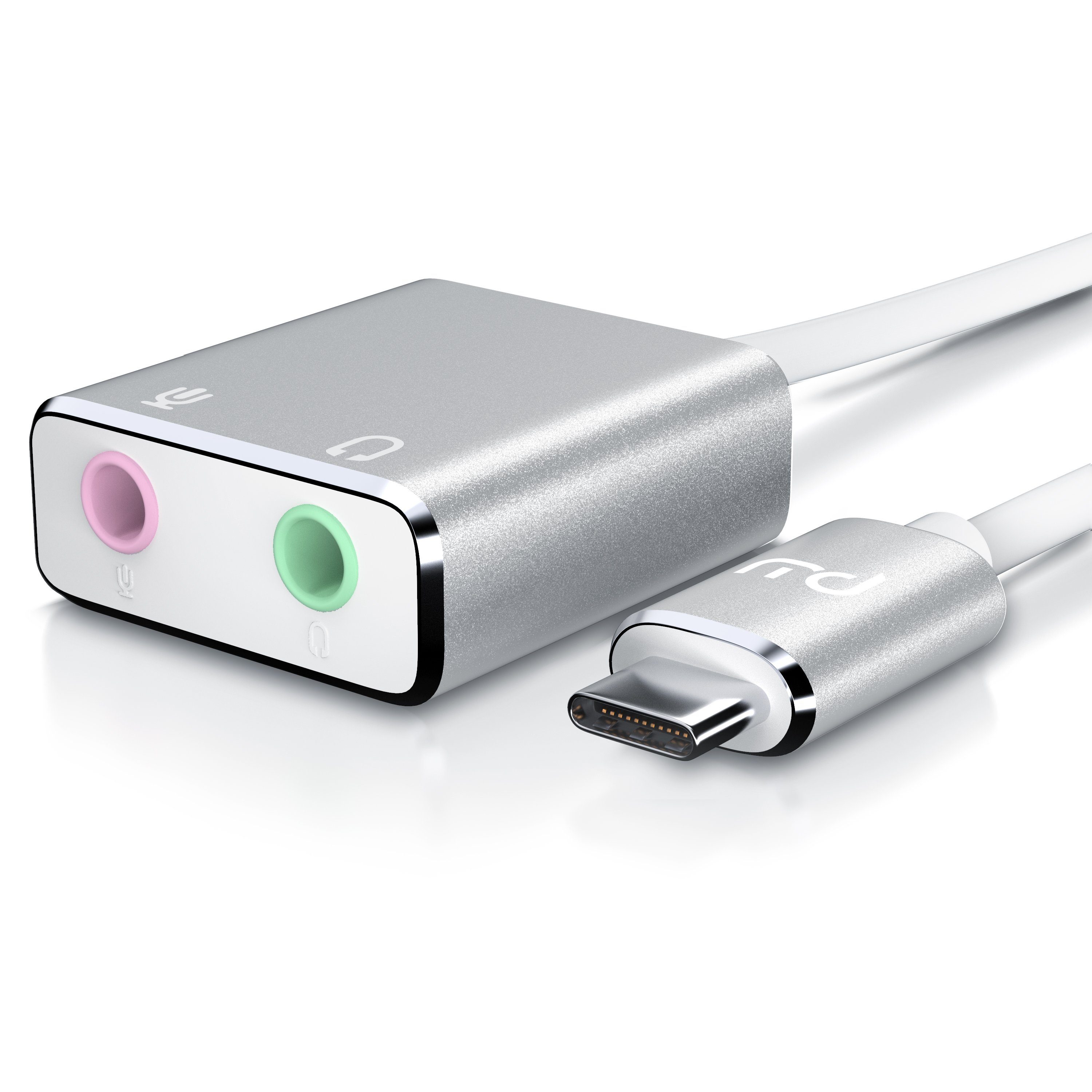 Primewire extern, USB C auf Klinke 3,5mm, Stereo Audio Adapter USB-Soundkarte Virtual 7.1 Surround, Kopfhörer Adapter, DAC, Windows 7/8/10, Mac OS X, Android 6, Linux
