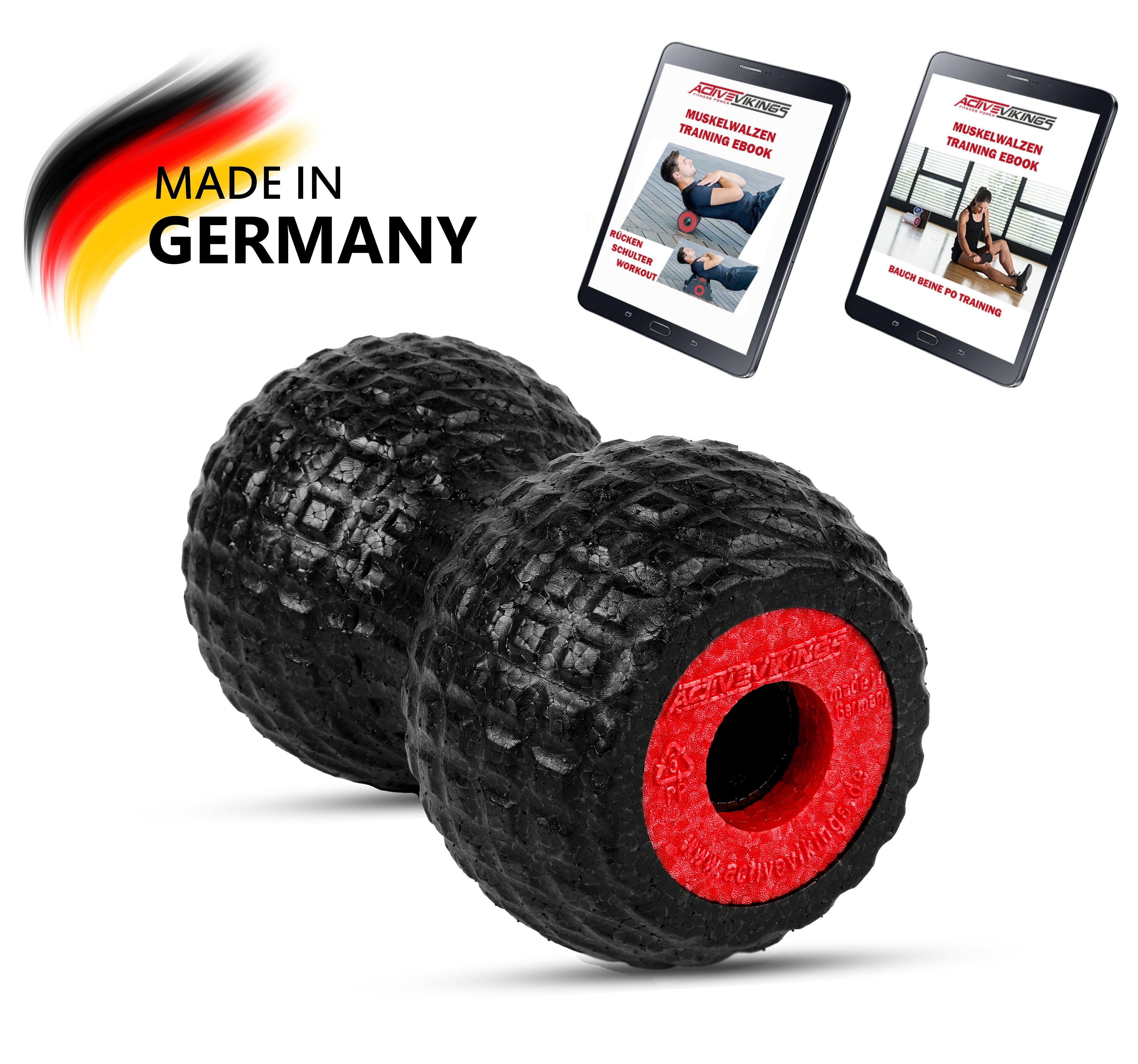 Faszienmassage, Fitness, Massagerolle für Ganzkörpermassage, Training Punktuelle ActiveVikings und Training, ActiveVikings® Fitness - Massagerolle (Massage Ideal Reha Stange Foamroller Duoroller), Therapie Faszien Entspannung, Ganzkörper, Faszien Ganzkörper, Massage für - Sport inkl. Pilatesrolle Sport,