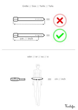 FRONHOFER Ledergürtel 18581 Herrengürtel 4 cm, 100% Leder, mit Schraube und Nieten, kürzbar