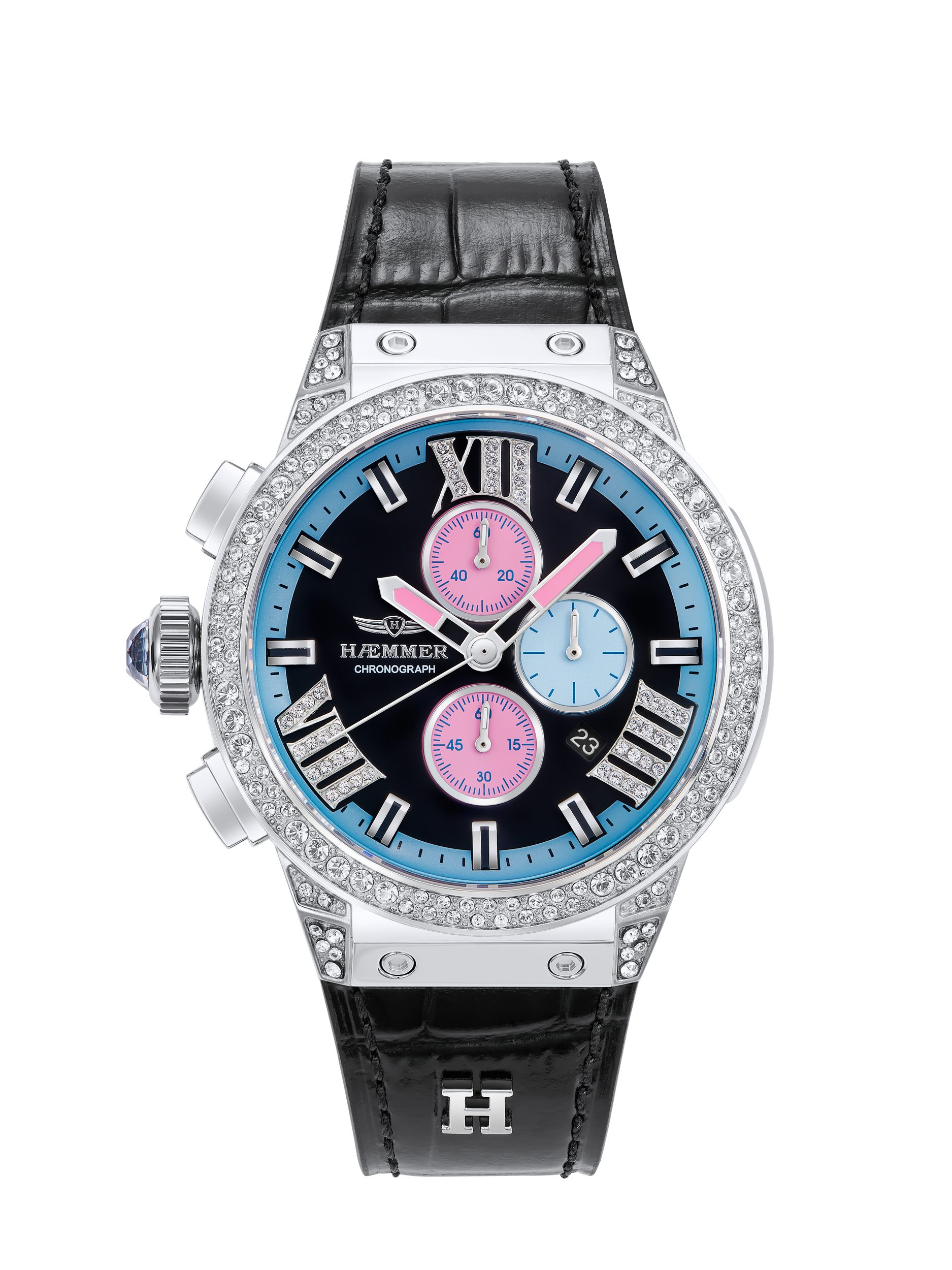 HAEMMER GERMANY Chronograph EMINENT E2-002, Quarzuhr, Armbanduhr, Damenuhr, analog, Tag, Stoppfunktion