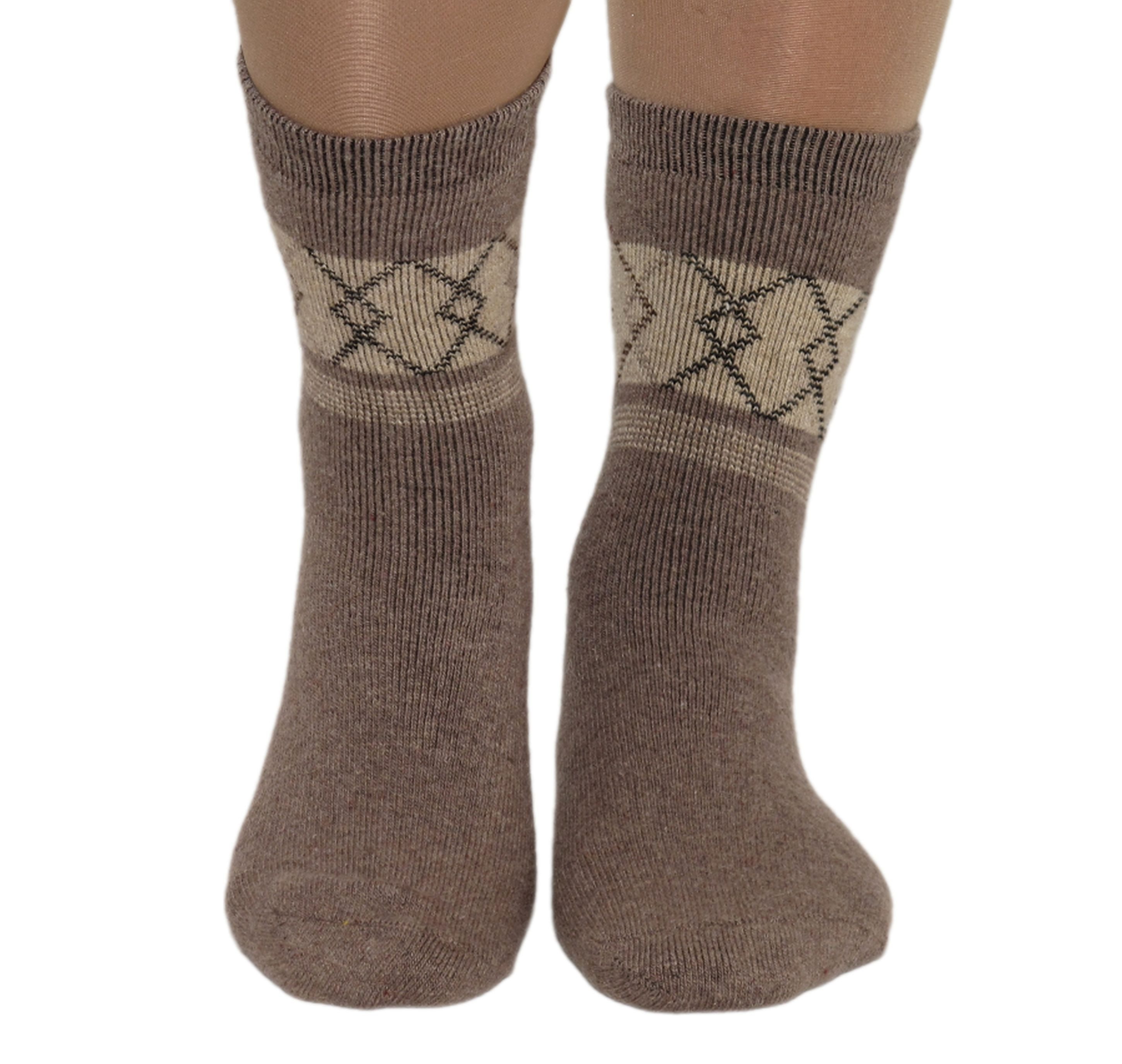 Antonio Socken 3 Paar Wollsocken Socken Thermo Strümpfe Herren Karomuster Gr. 39-42