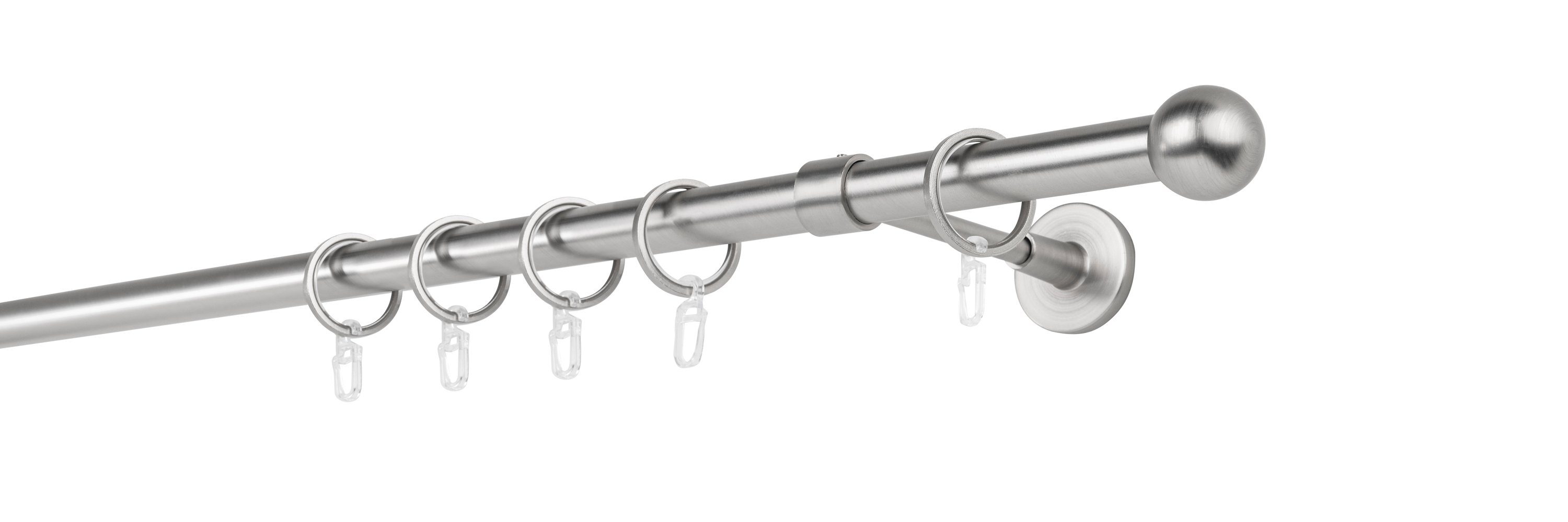 ondeco Gardinenstange Rundrohr Wandabstand 14cm Ball, günstig online kaufen