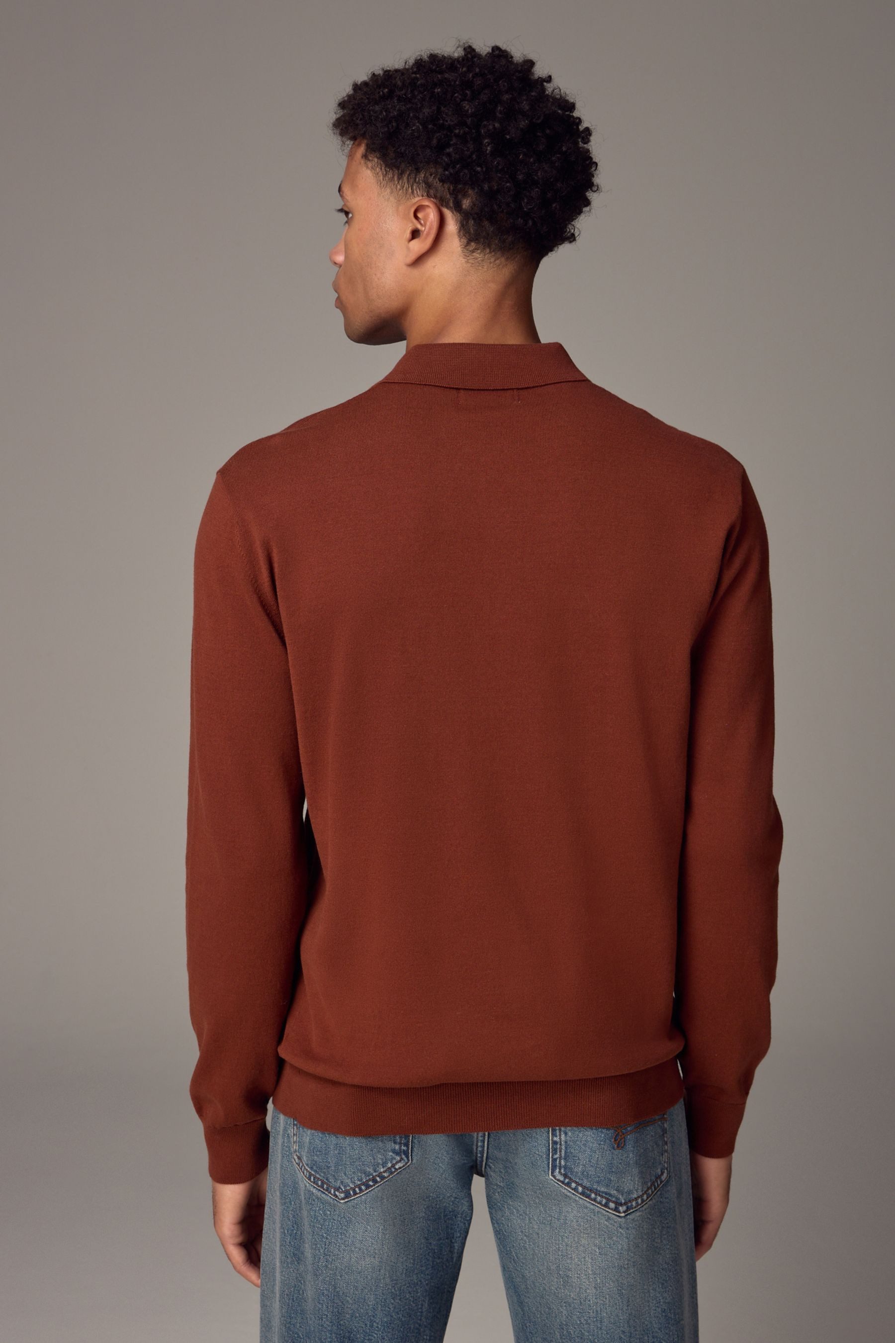 Next Langarm-Poloshirt Langärmeliges Regular Fit Poloshirt günstig online kaufen
