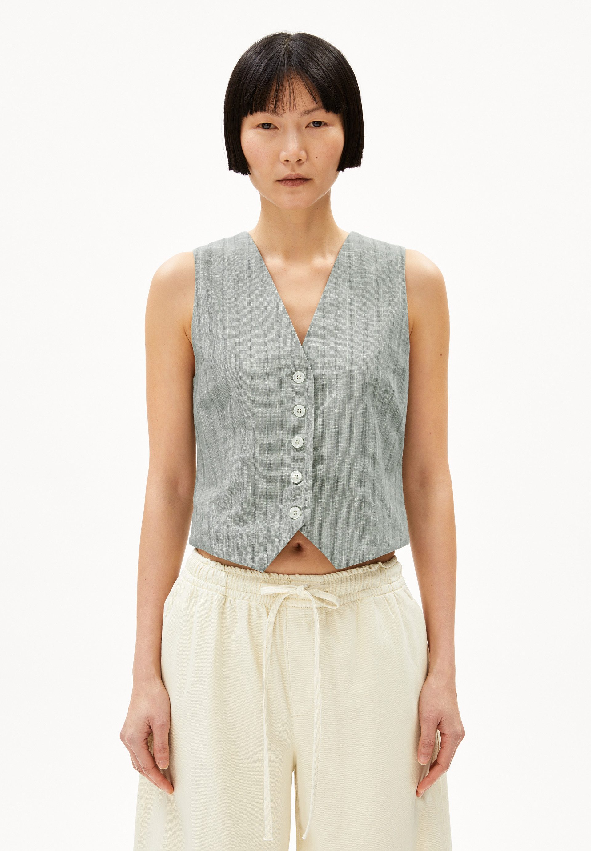 Armedangels Blouson SINERIAA STRIPED Weste aus Bio-Baumwolle Regular Fit günstig online kaufen