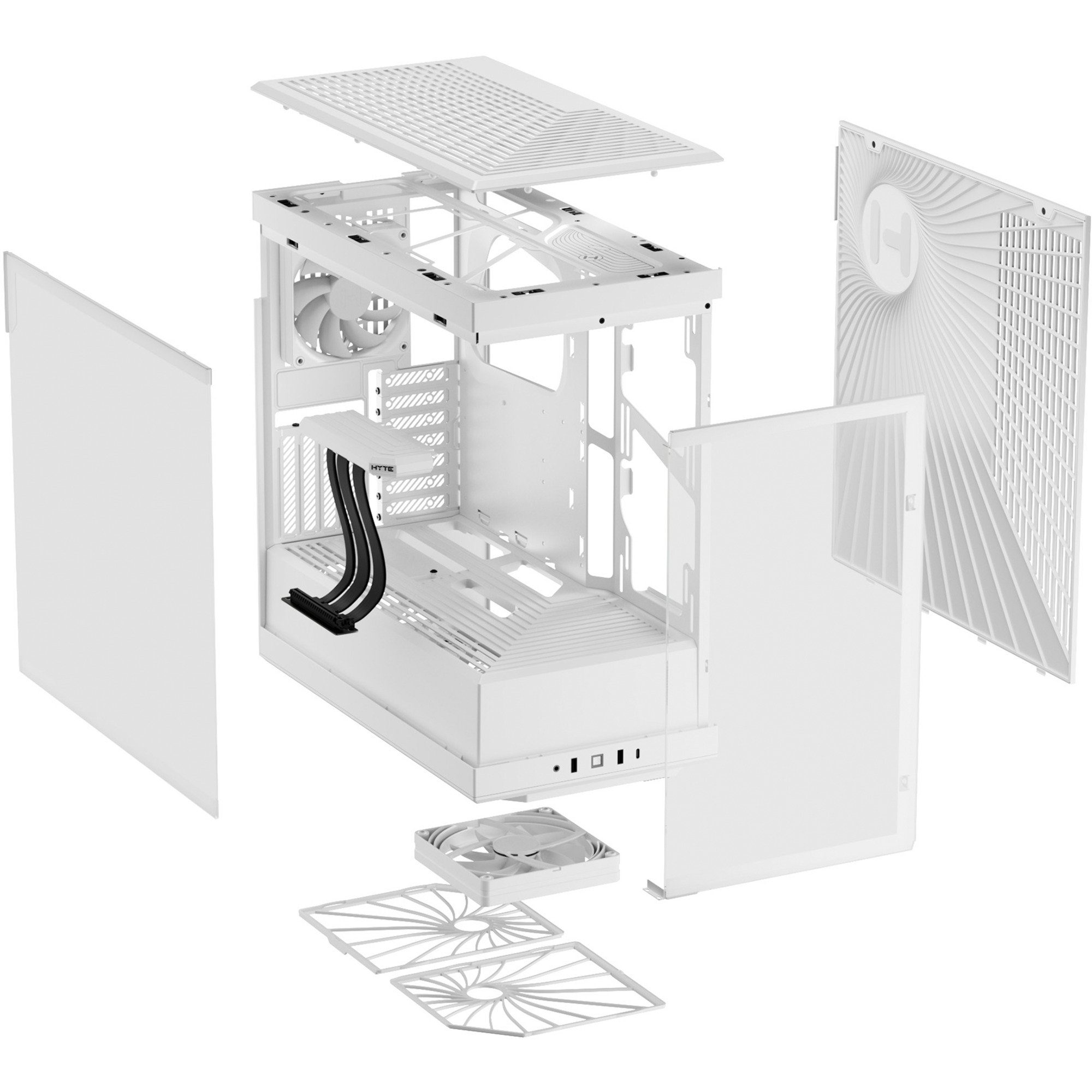 Hyte PC-Gehäuse HYTE Y40 Snow White, Tower-Gehäuse, (Tempered