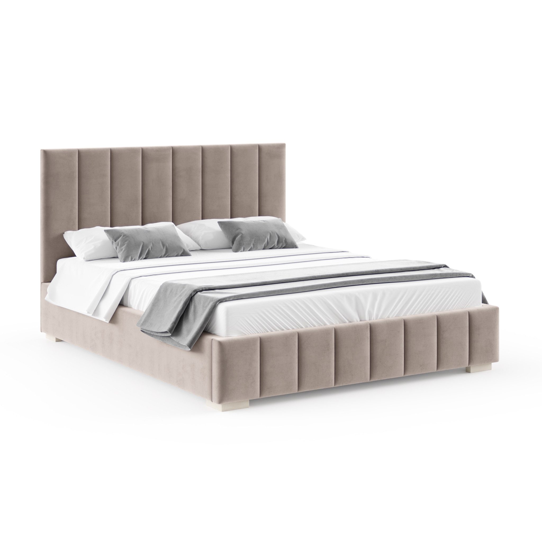 FDM Polsterbett DENTON modern mit Bettkasten MADE IN EU - mit hochwertigem Paris Bezug (verfügbar 90x200 120x200 140x200 160x200 180x200cm, Bettrahmen, Bett, mit großen gepolsterten Kopfteil, mit Bettkasten zum aufklappen), Hebbarer Metallrahmen, Bettkasten, mit/ohne Matratze