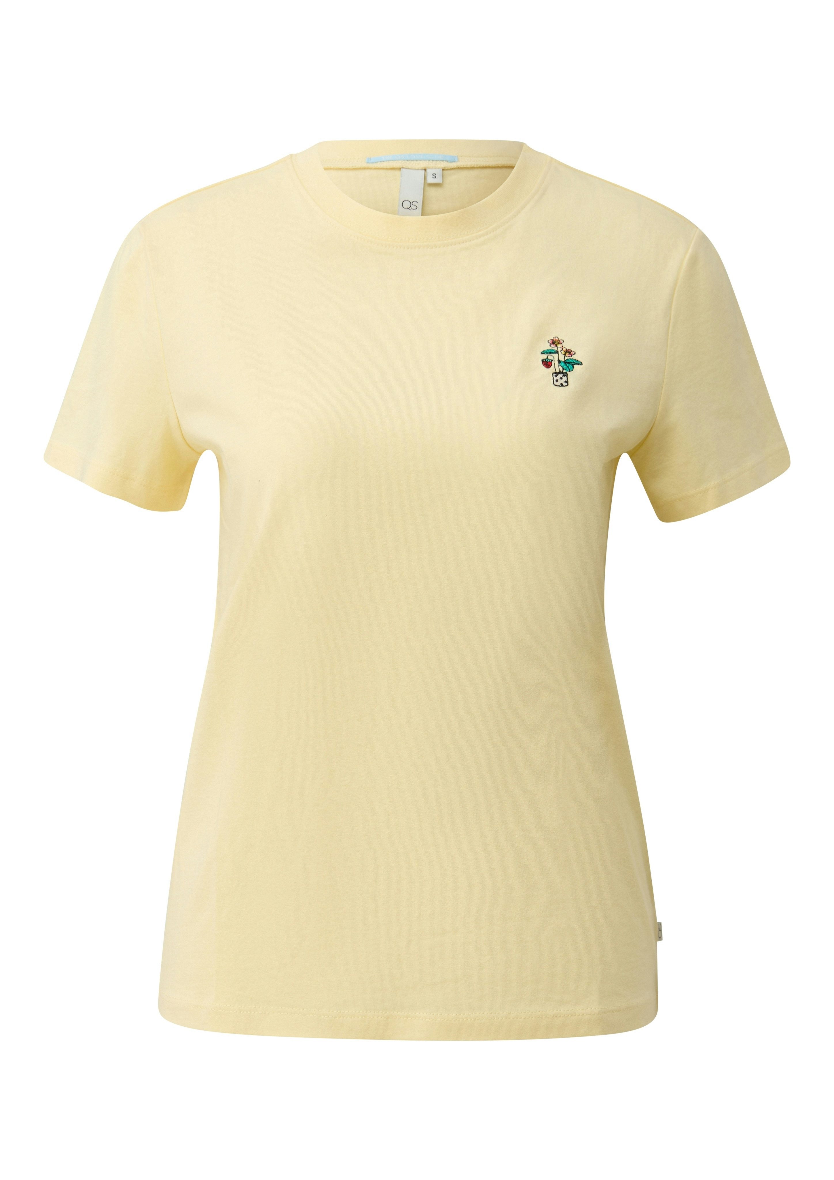 QS Kurzarmshirt mit feiner Stickerei – Bild 4 von 4